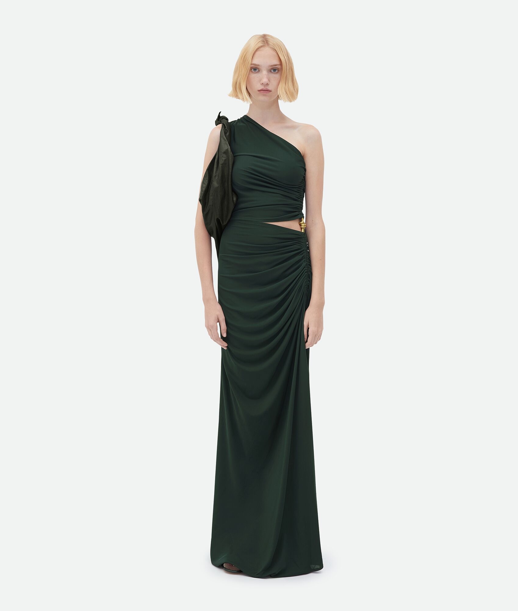 viscose jersey dress with knot - 5