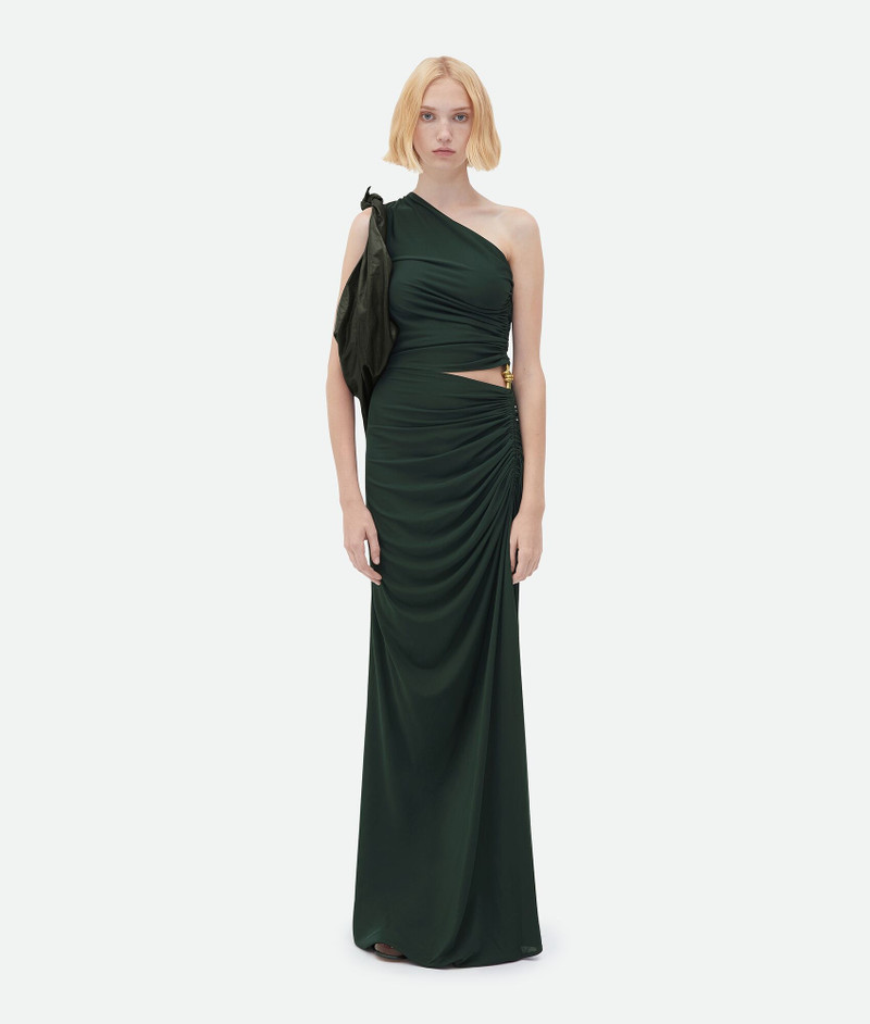 Bottega Veneta viscose jersey dress with knot - 725668VKUQ03350 | REVERSIBLE