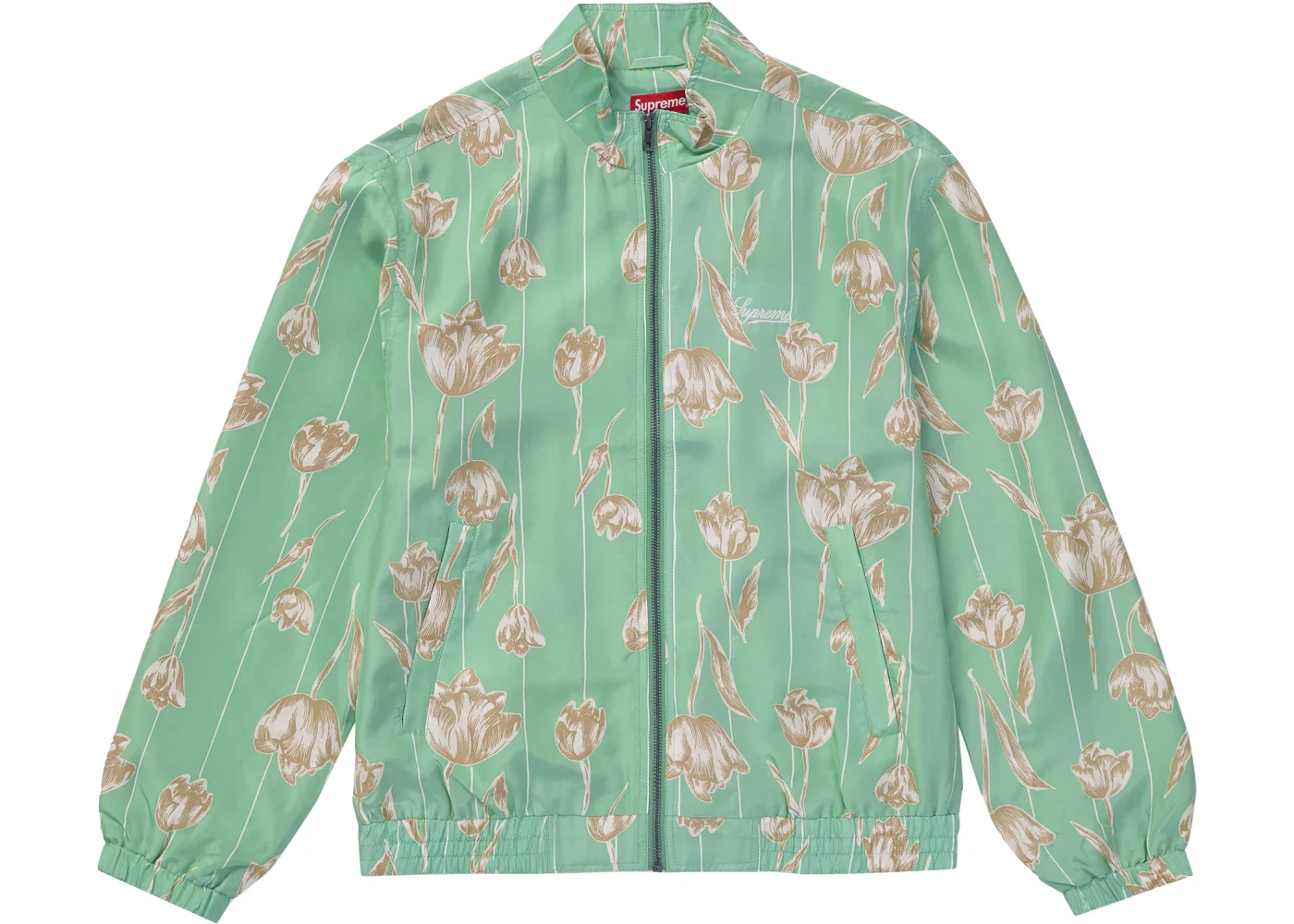 Supreme Floral Silk Track Jacket Mint - 1