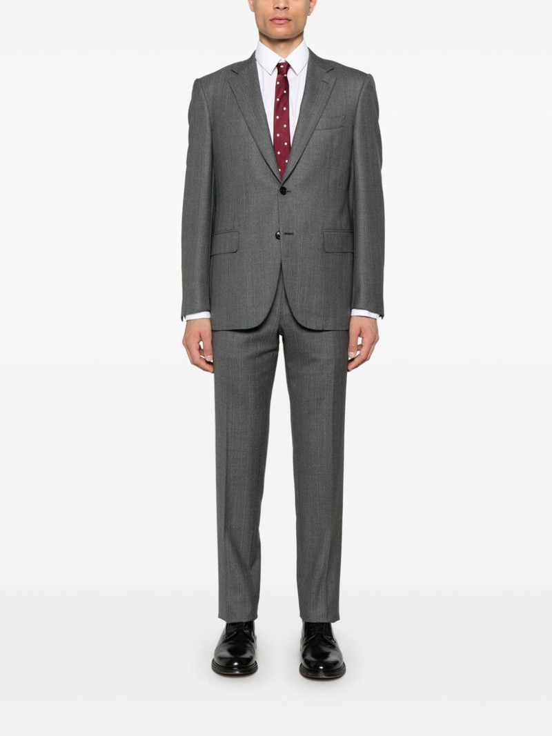 Canali herringbone-pattern suit outlook