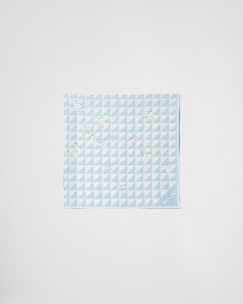 Printed twill scarf 1