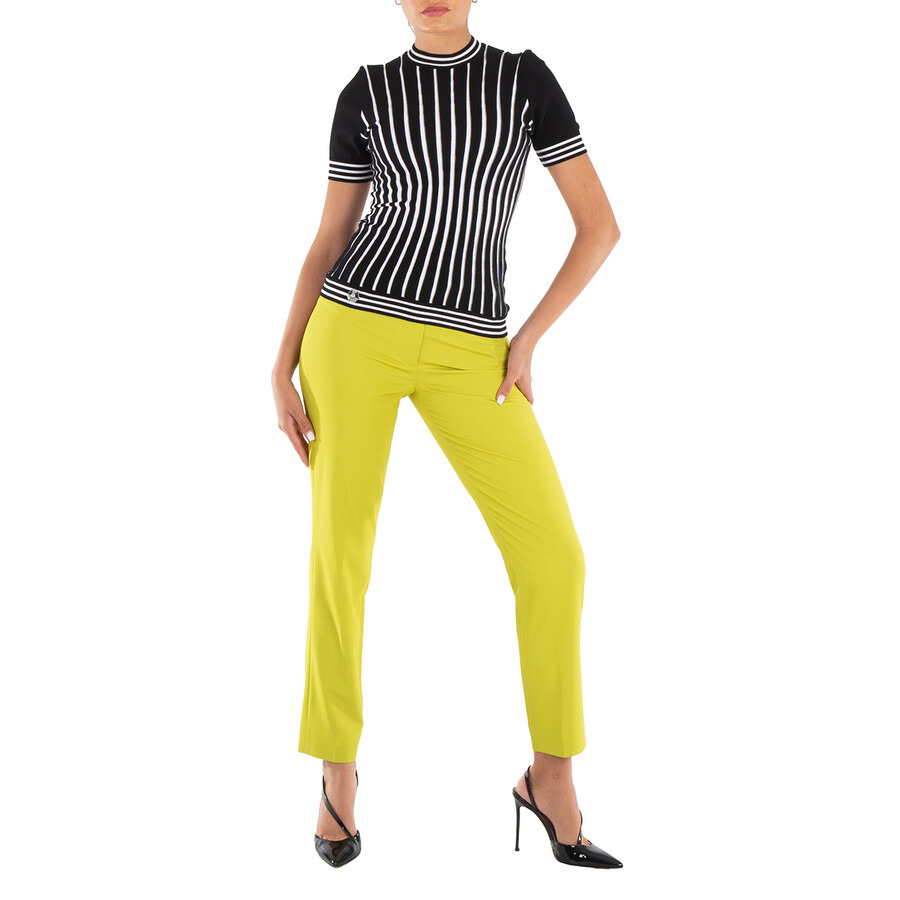 Philipp Plein Intarsia Stripes Short-Sleeve Pullover - 6