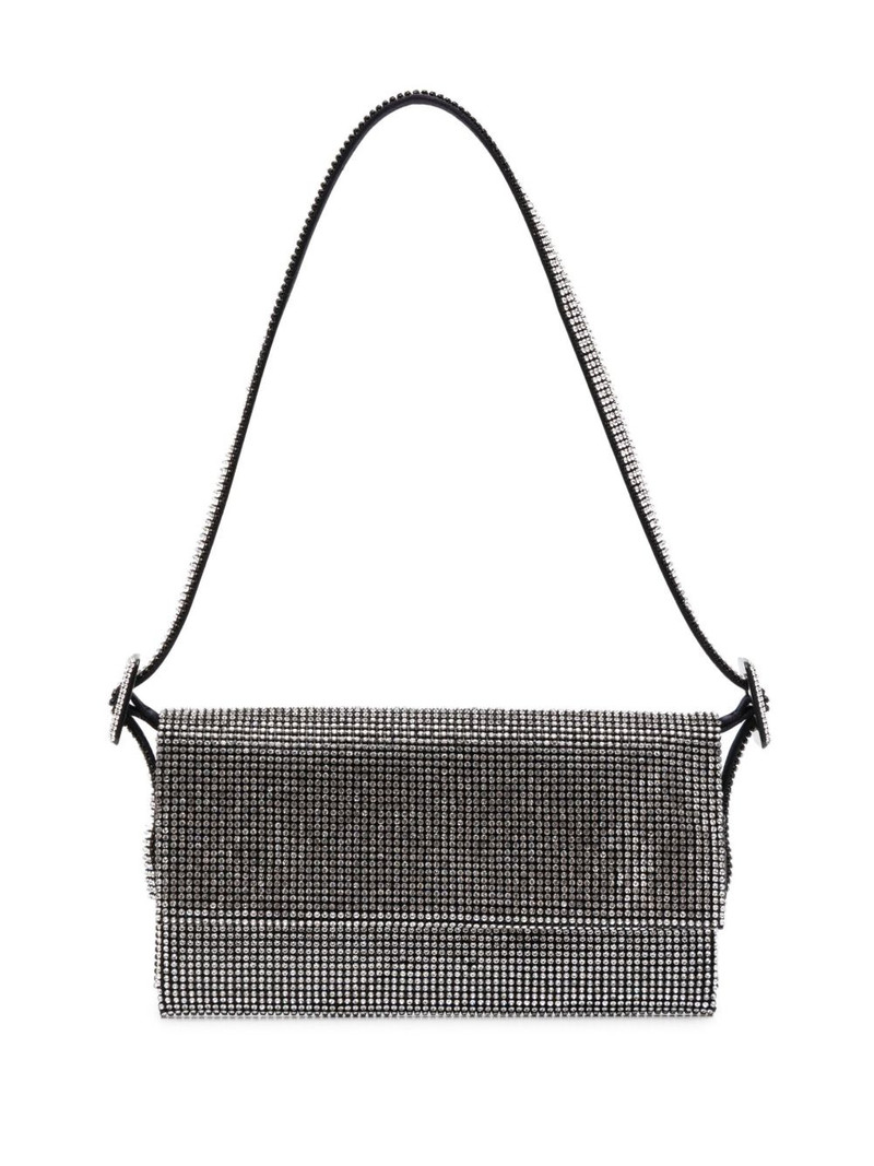 crystal-embellished foldover shoulder bag 1