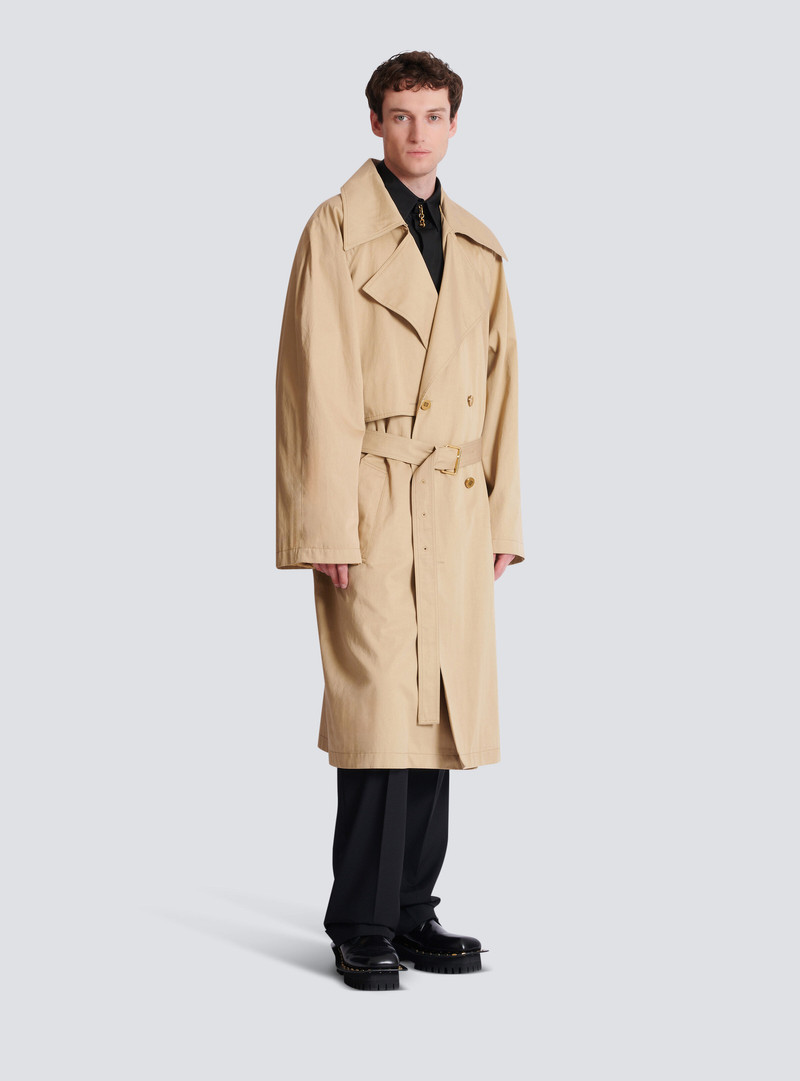 Cotton canvas trench coat 3