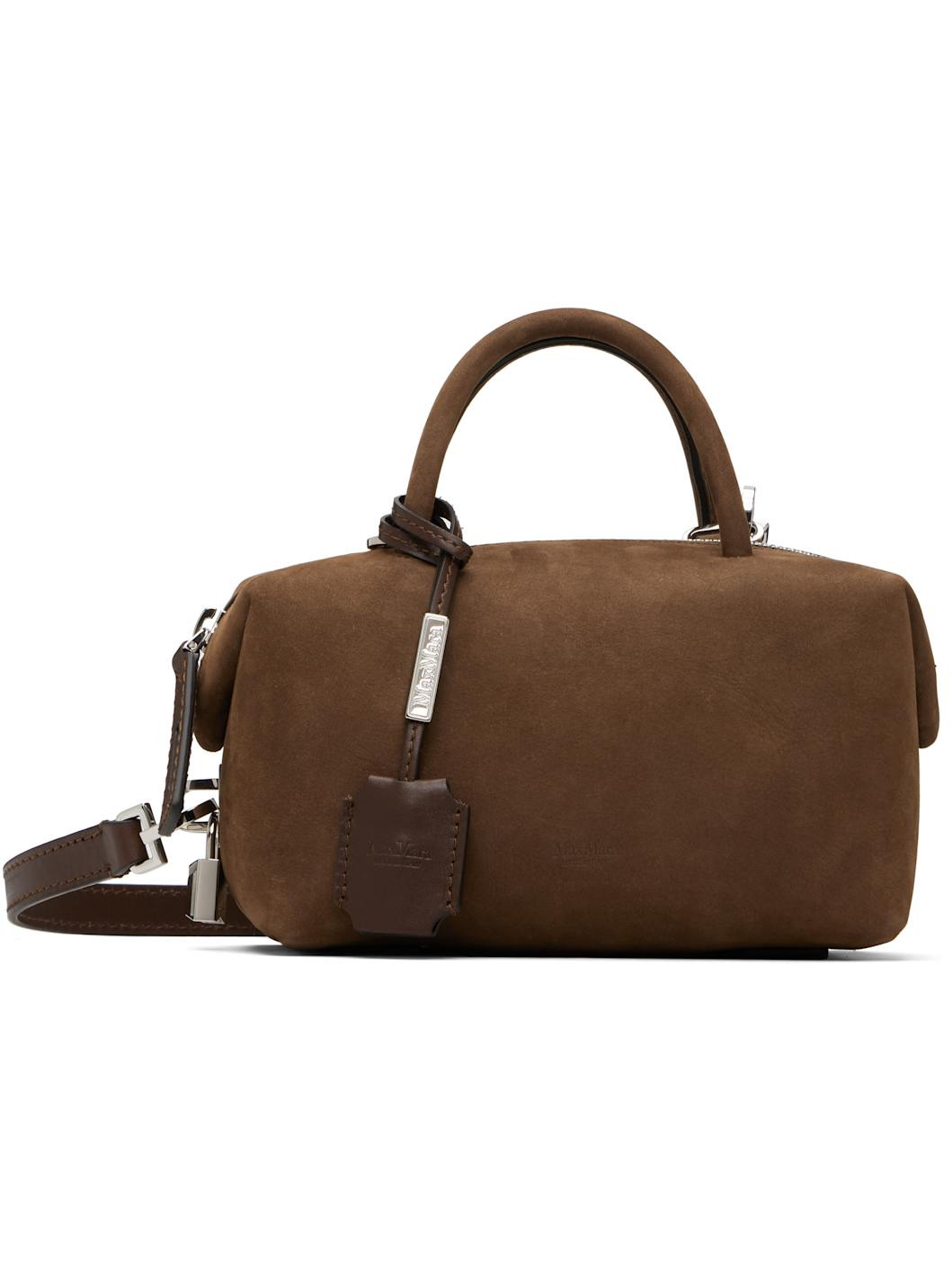 Brown Holdalls Suede Bag - 1