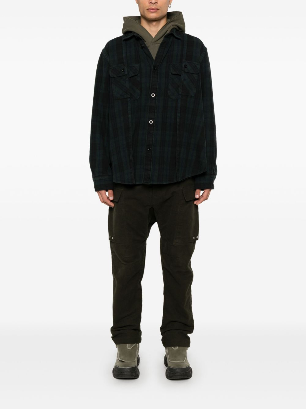 panelled shirt - 2