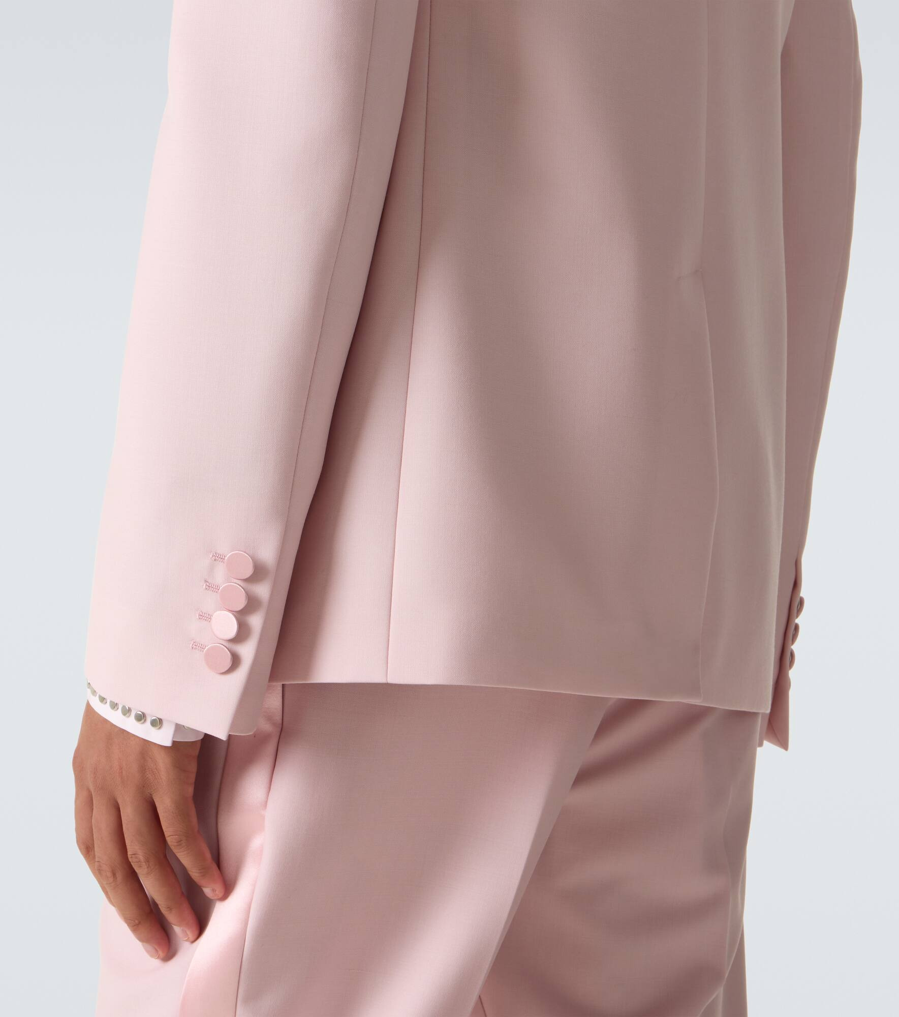 Silk-trimmed wool and mohair blazer - 8