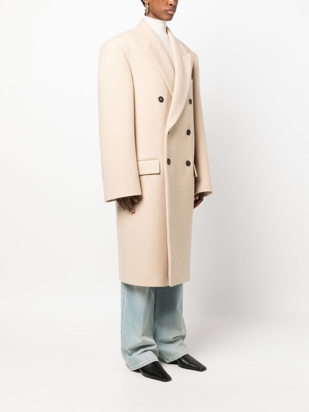 x Hailey Bieber virgin wool coat - 3