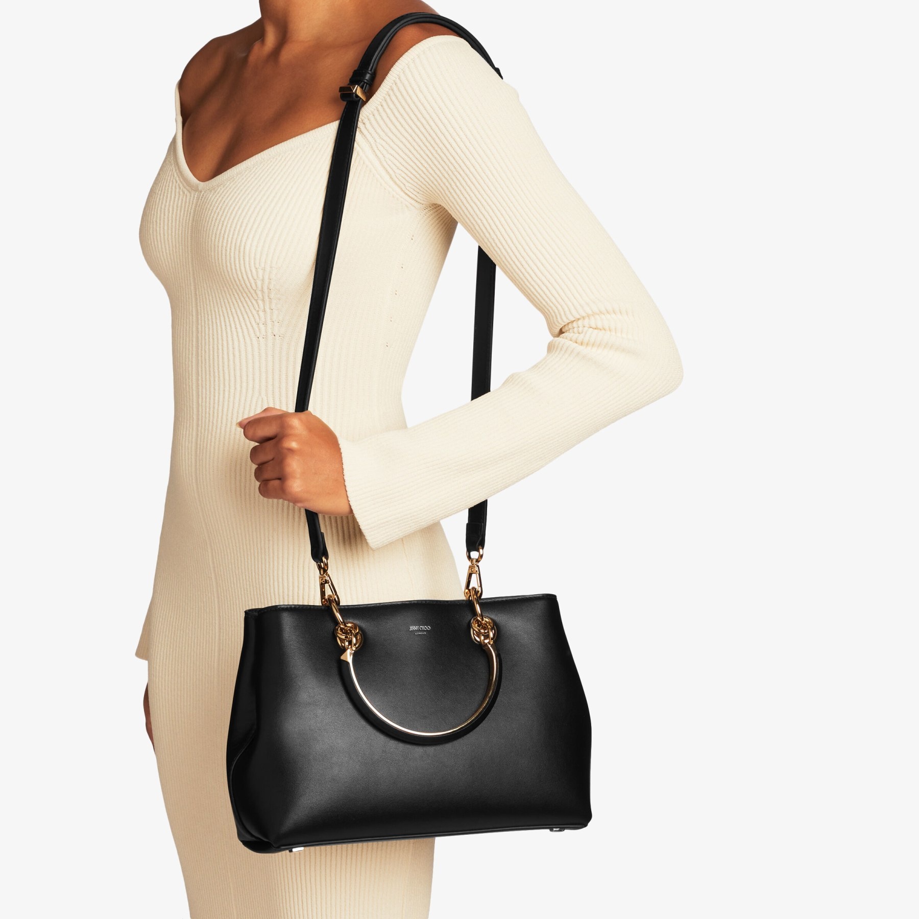 Bon Bon Tote S
Black Soft Shiny Calf Leather Tote Bag - 4