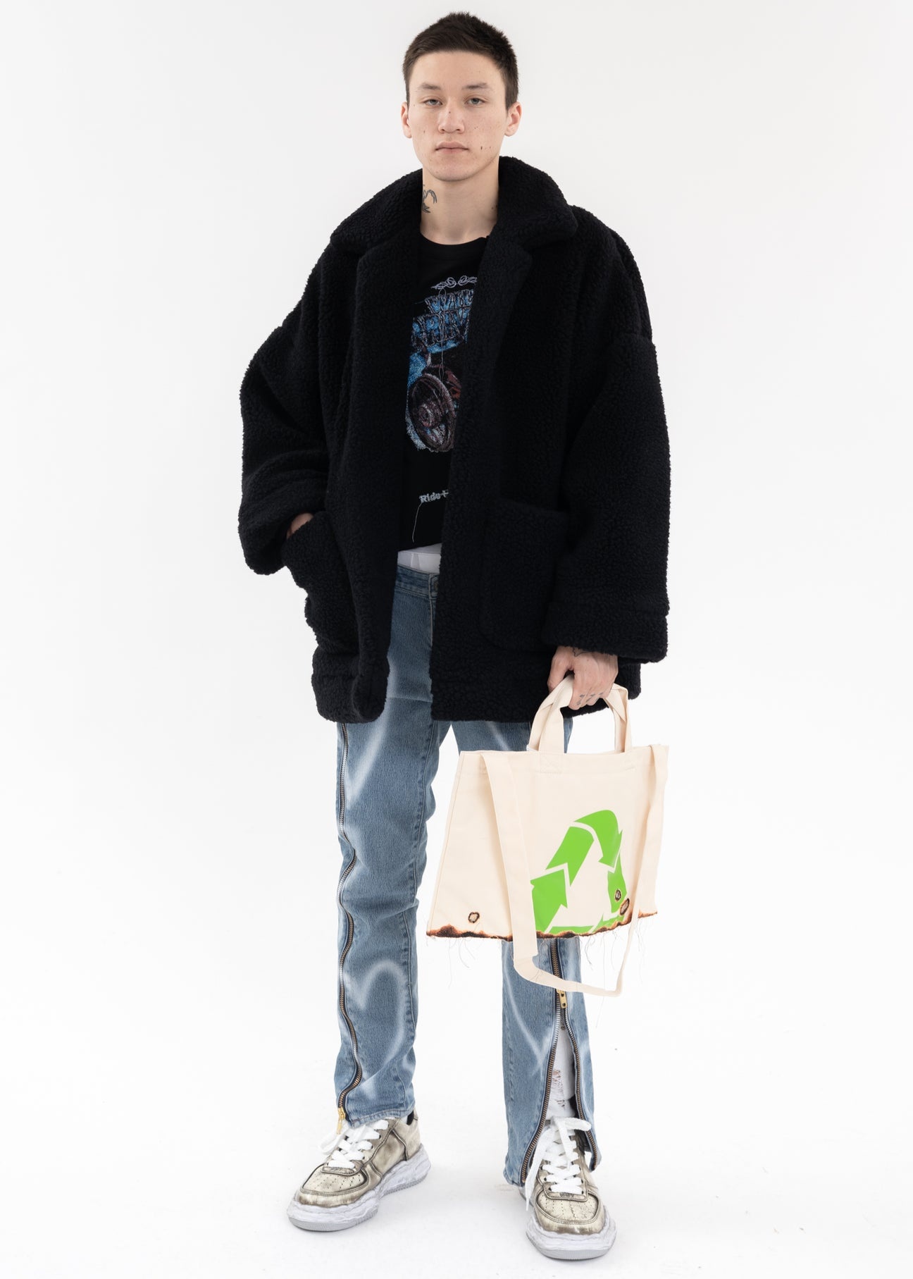 Ivory BURNING EMBROIDERY ECO BAG - 4