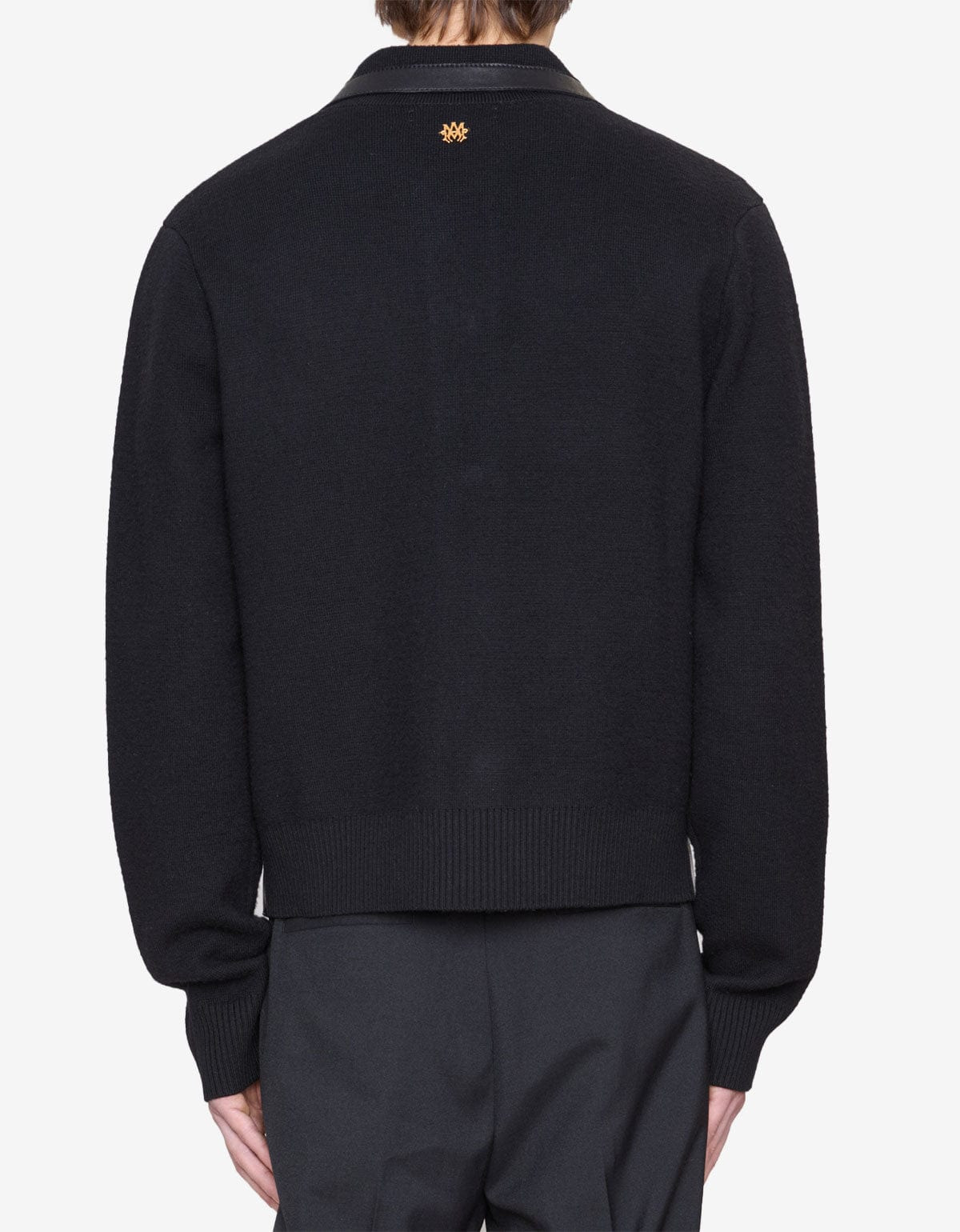 Amiri Black Leather Patch MA Cardigan - 2