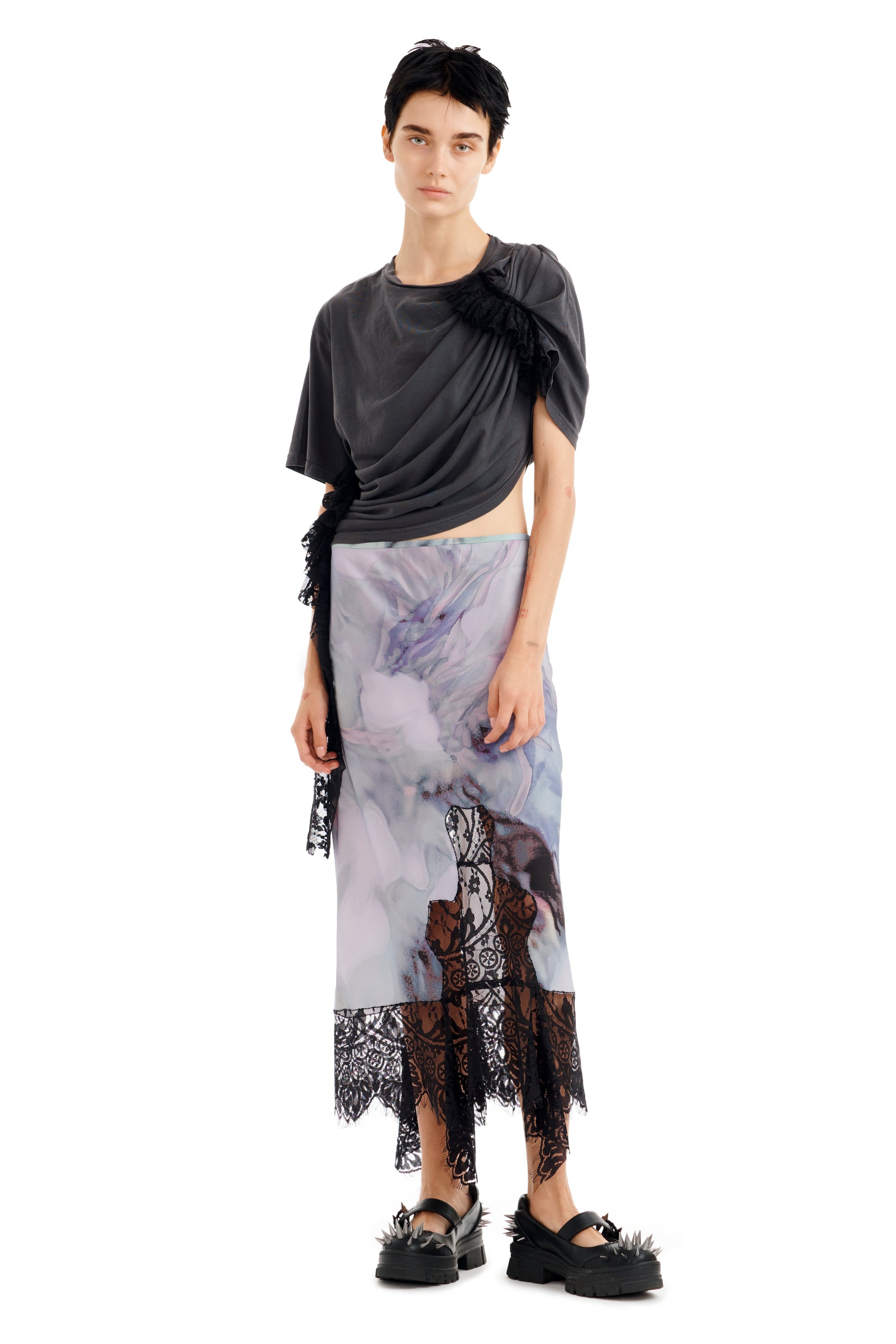 OIL MOLD HISS SKIRT - 2