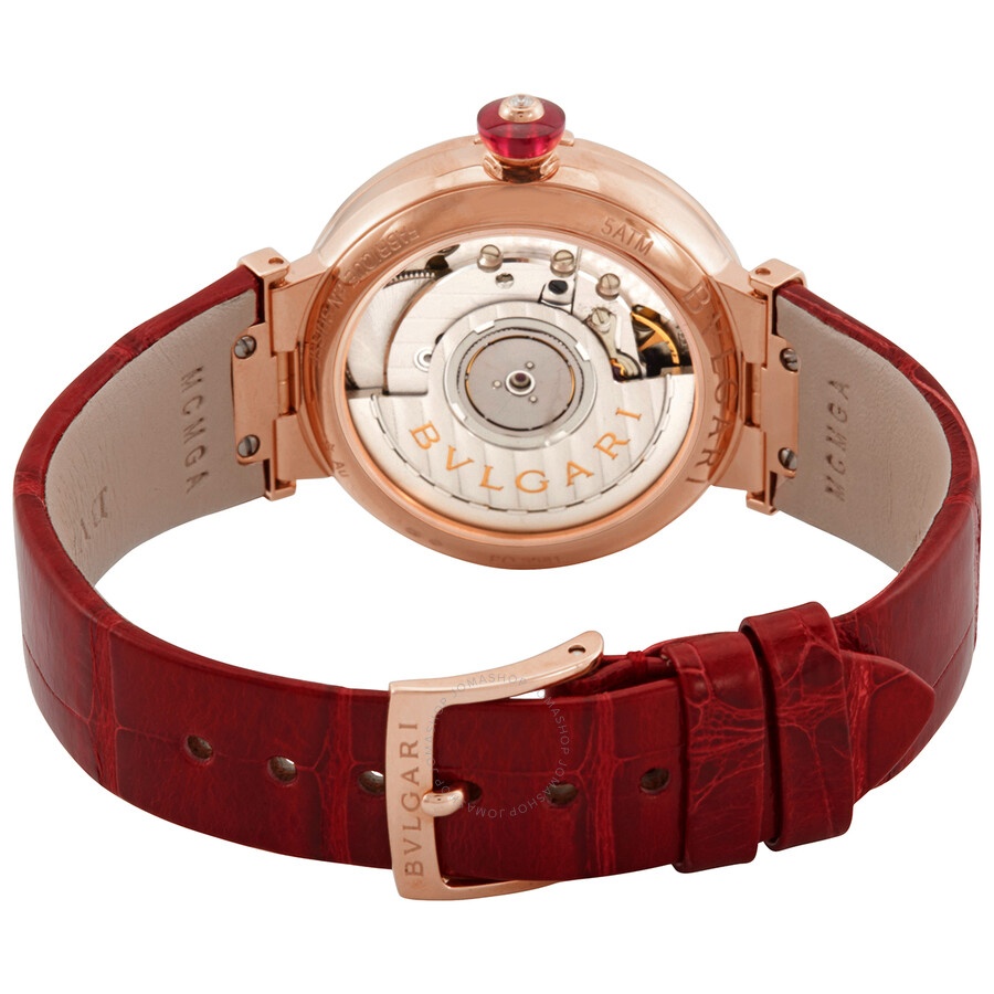 Bvlgari Lvcea Automatic Silver Dial 18kt Rose Gold Ladies Watch 102329 - 3
