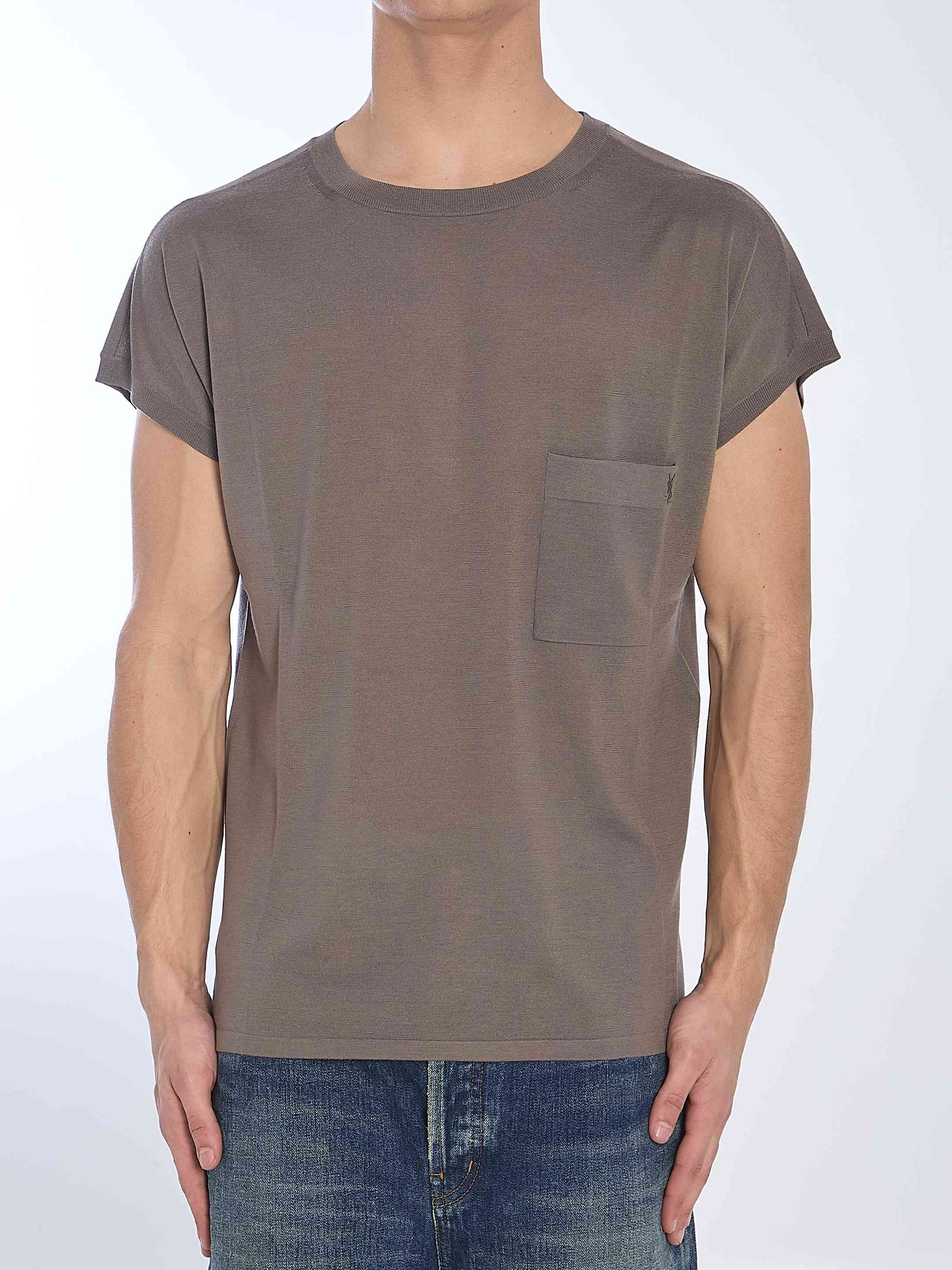 Saint Laurent Men Wool T-Shirt - 1