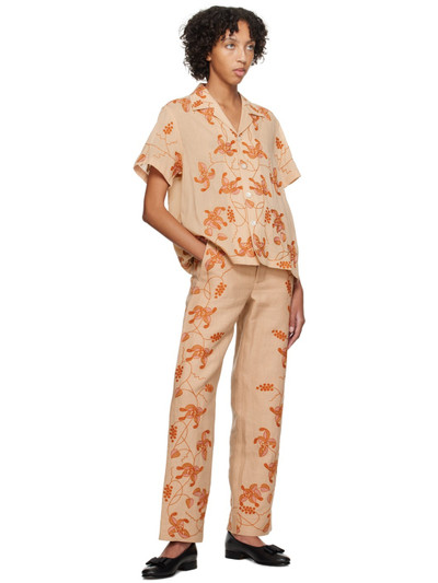 BODE Pink Bougainvillea Trousers outlook