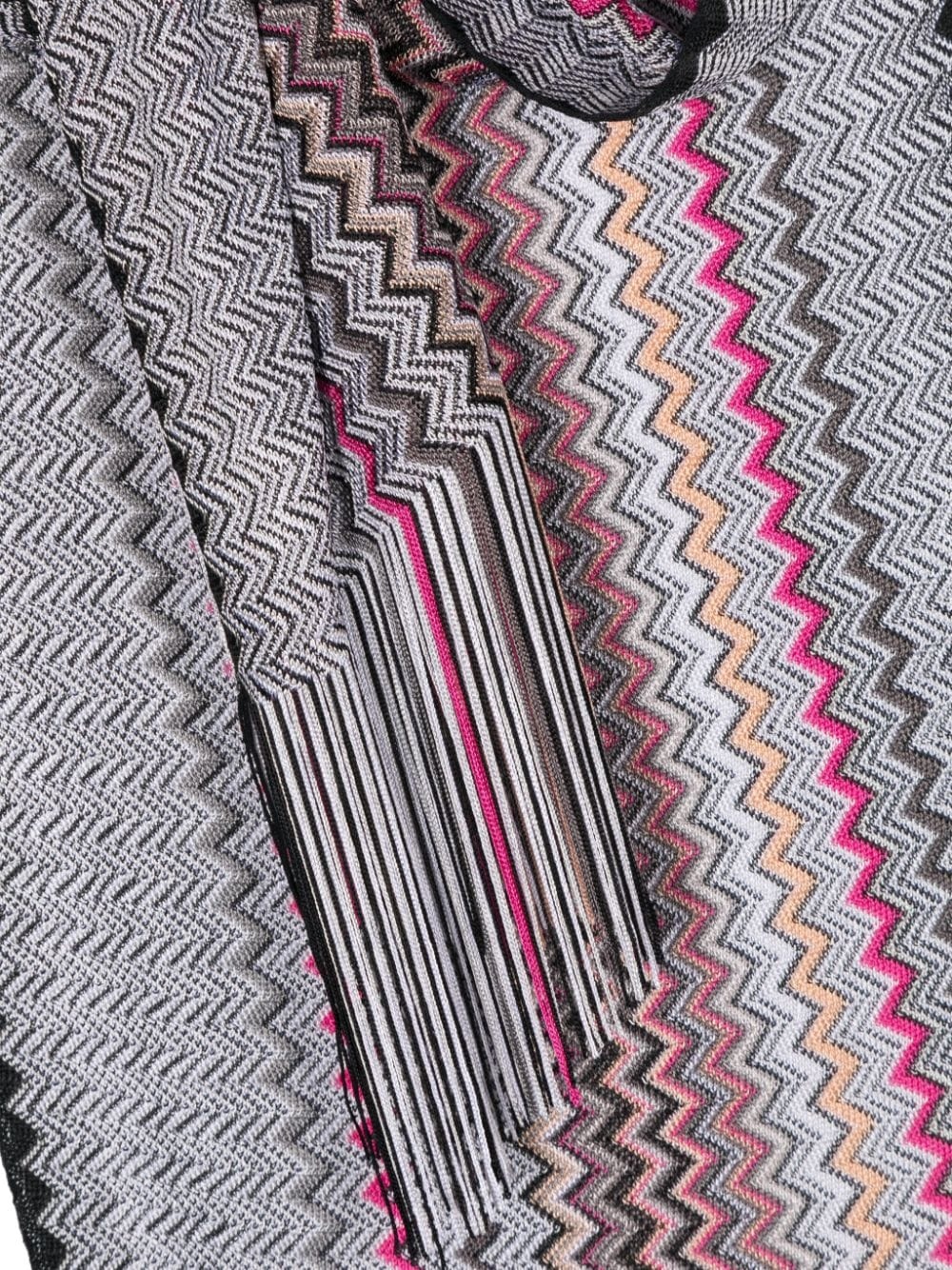 zigzag-woven scarf - 2