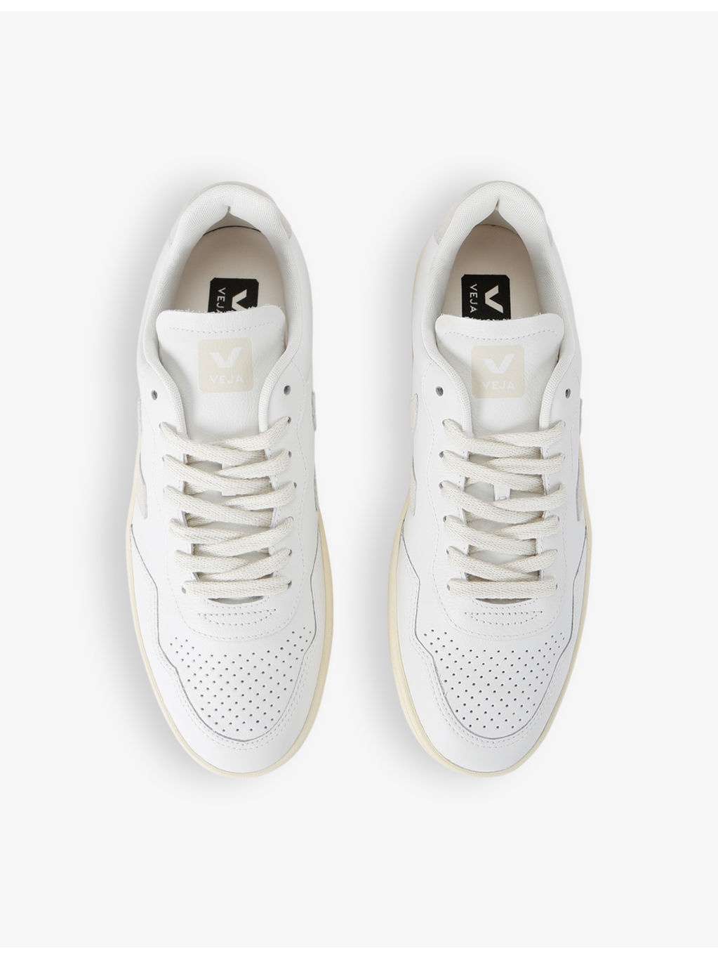Men's V90 logo-embroidered low-top leather trainers - 2