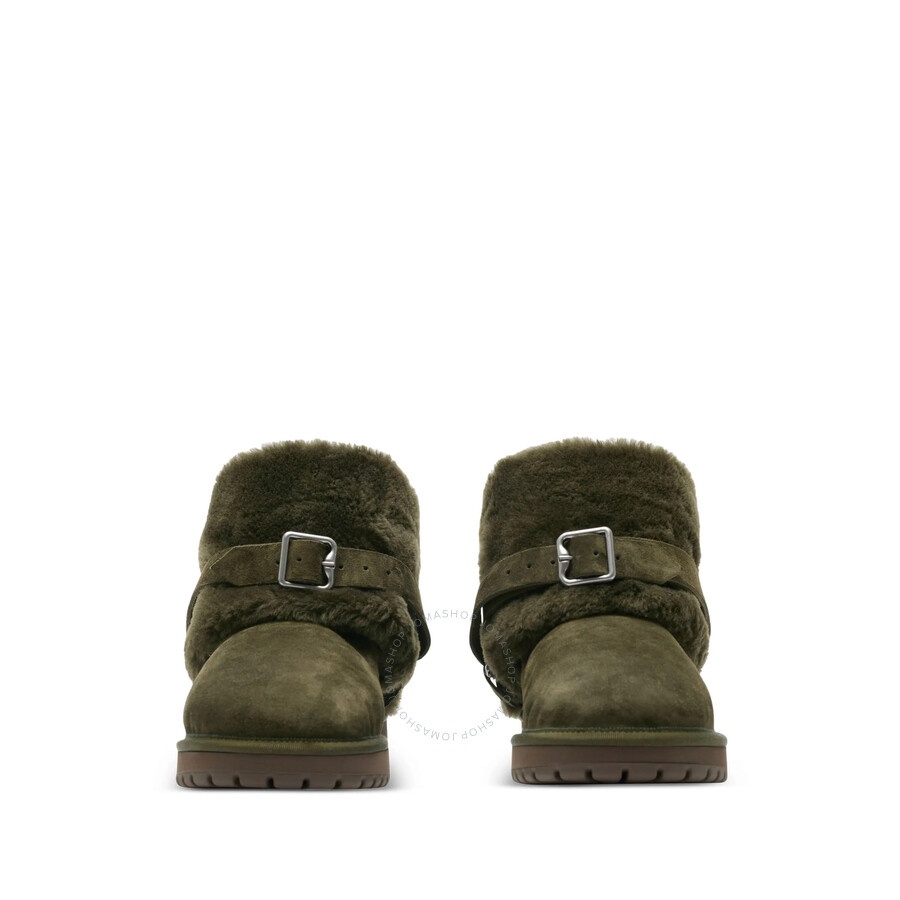 Burberry Buckled Shearling Chubby Ankle Boots - 2