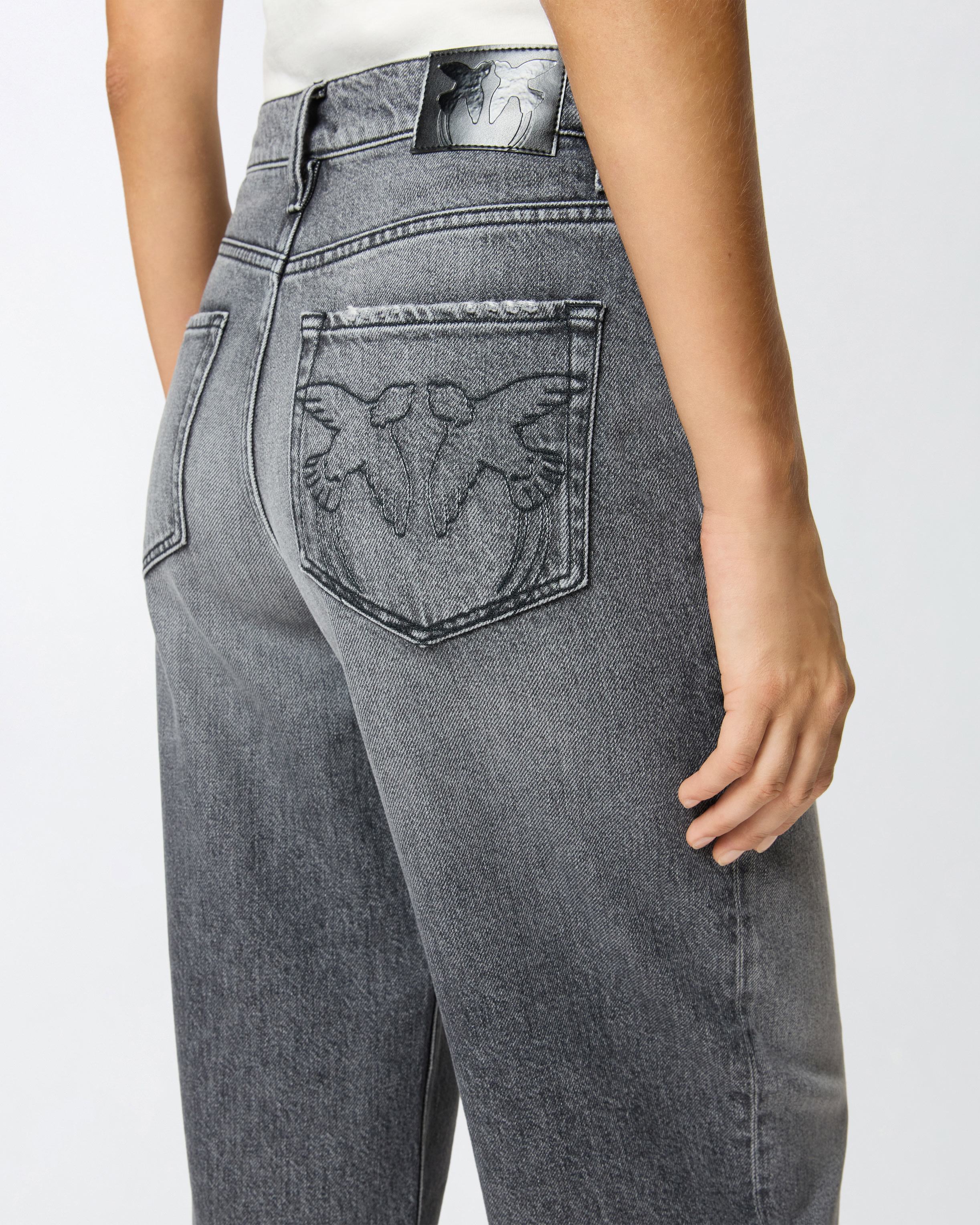 GREY DENIM BALLOON-FIT JEANS - 5