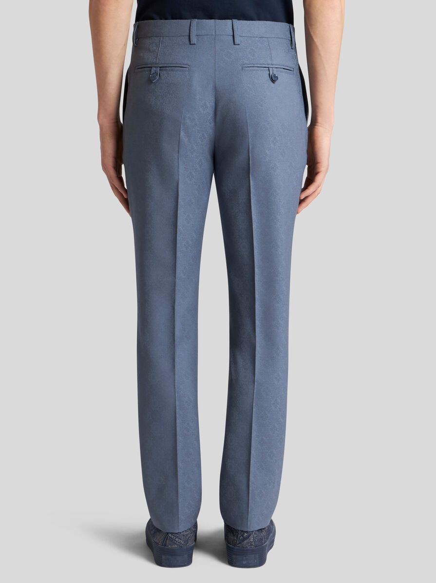 WOOL JACQUARD TROUSERS - 4