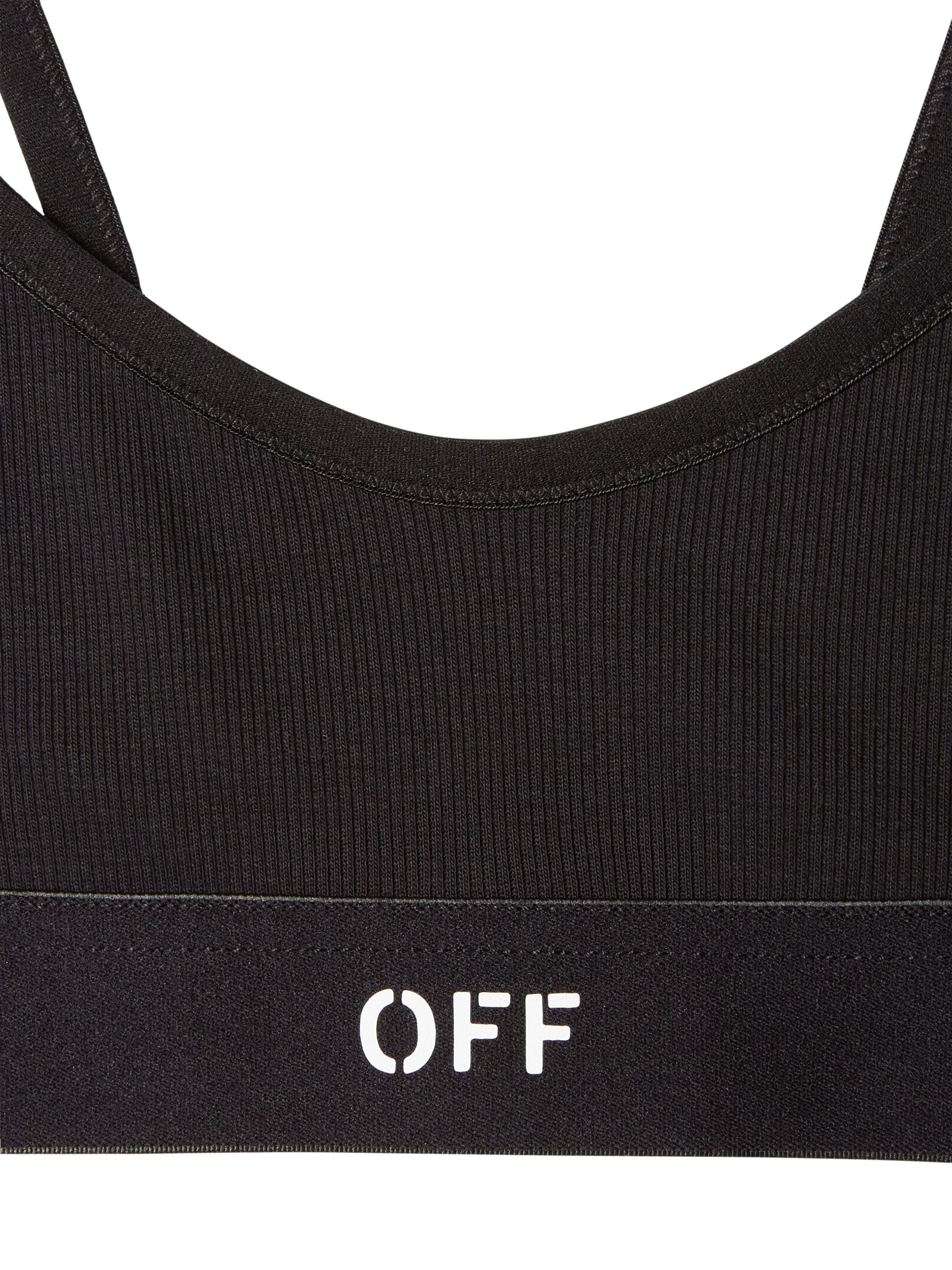 Black/white Off Rib Bralette - 3