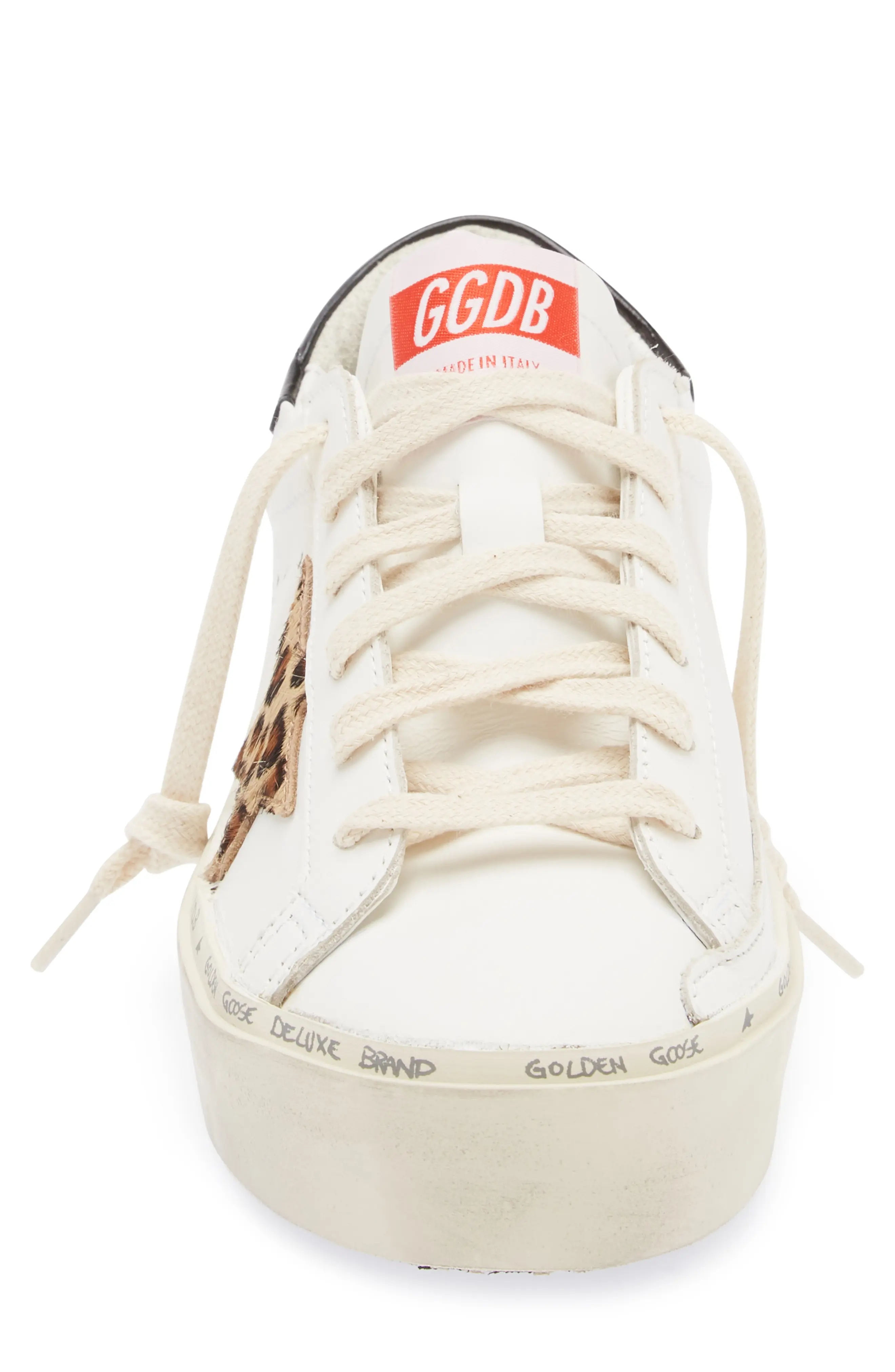 Hi Star Platform Sneaker in White/Leopard - 4