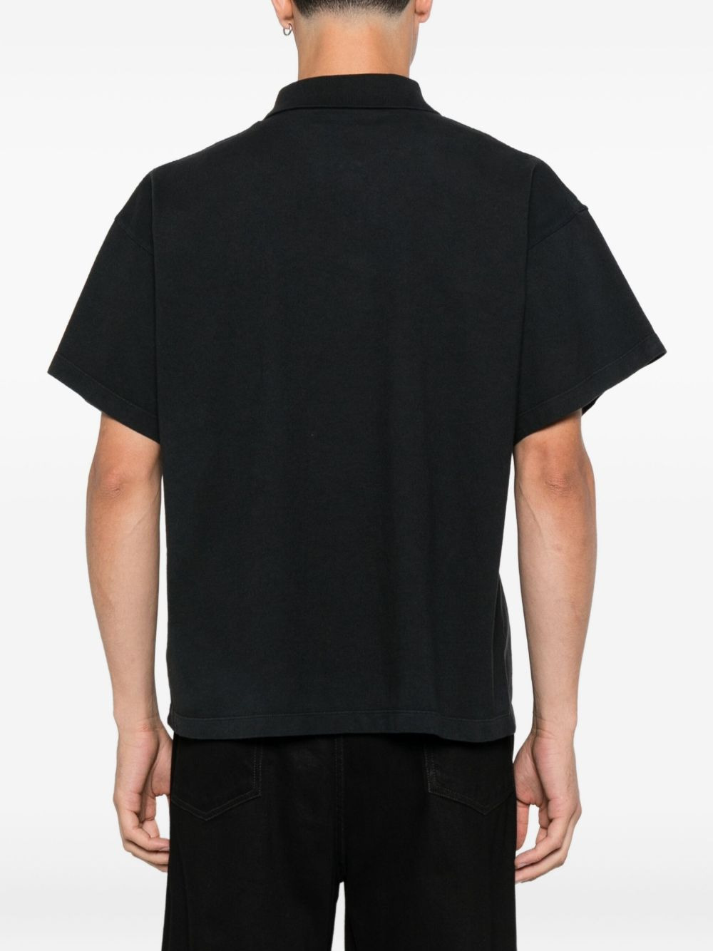 short-sleeve buttoned polo shirt - 3