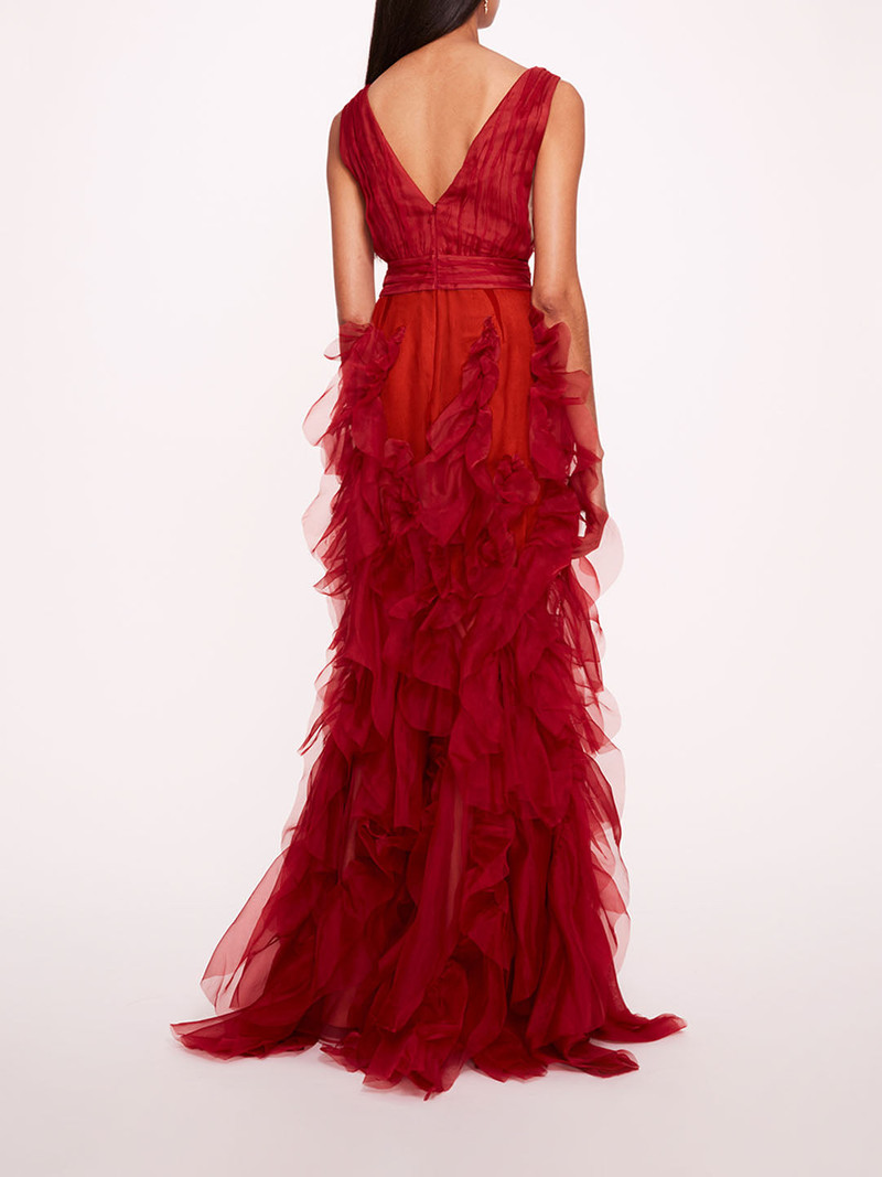 Marchesa MATTE ORGANZA GOWN outlook