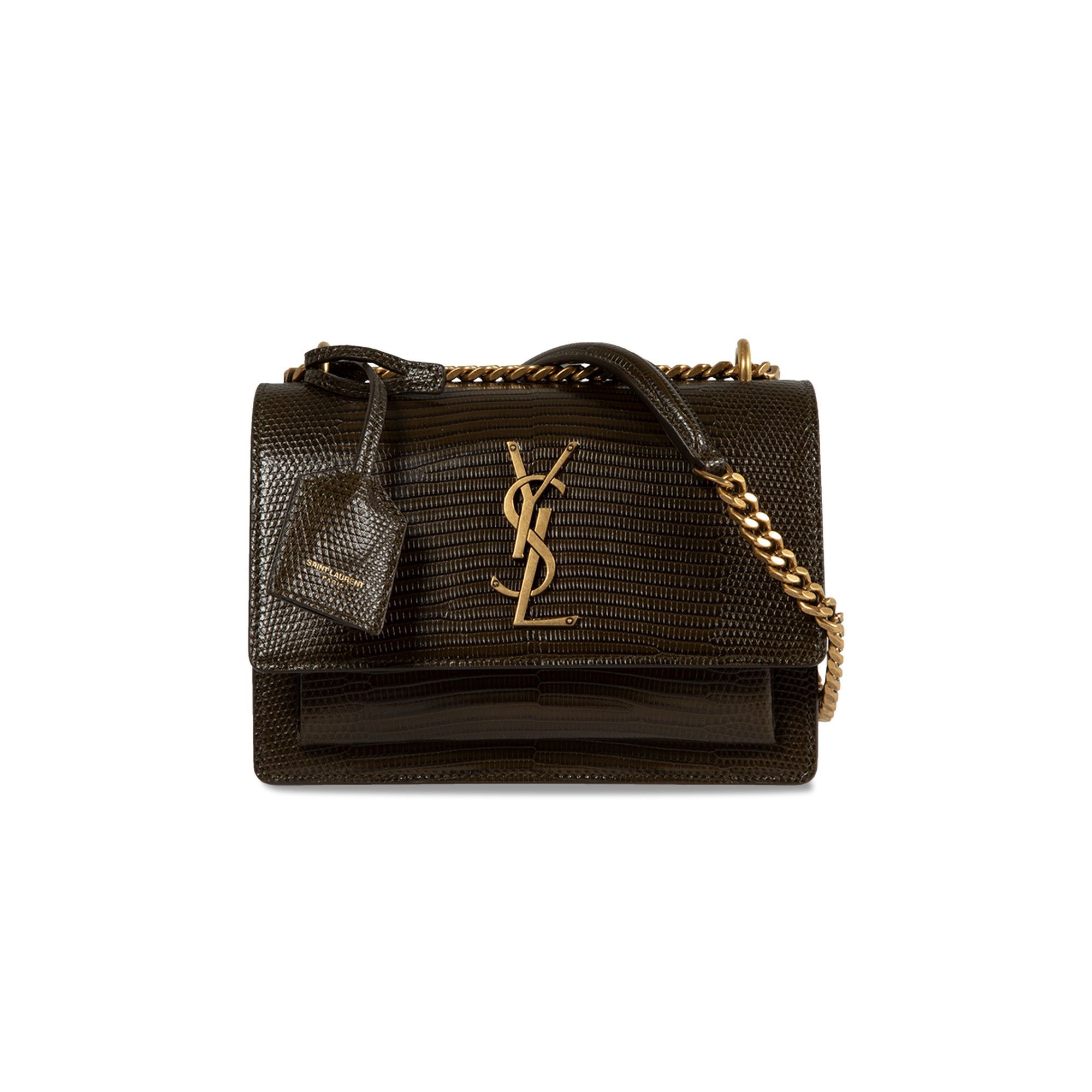 Saint Laurent Small Sunset Chain Bag 'Seaweed' - 1