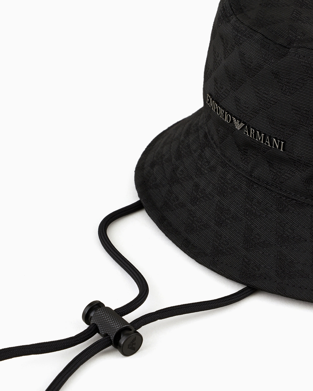 All-over eagle jacquard cloche hat with strap - 3