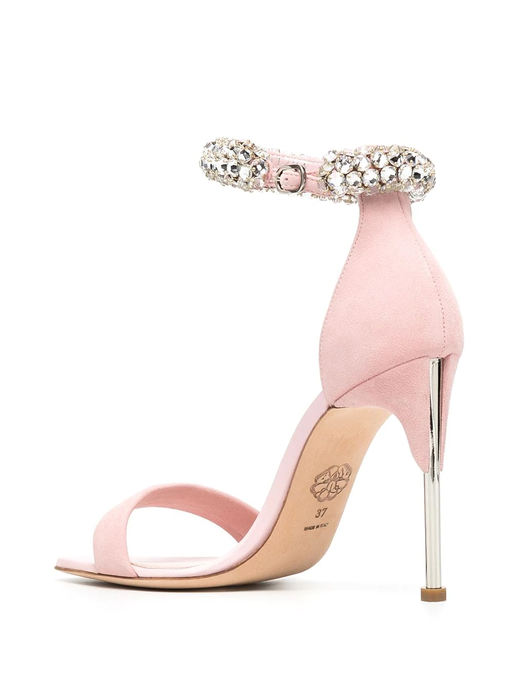 crystal-embellished ankle strap sandals - 3