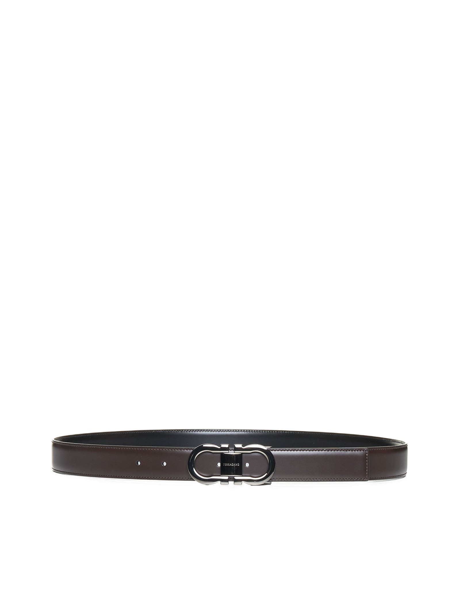 Ferragamo Men Gancini Leather Reversible Belt - 1
