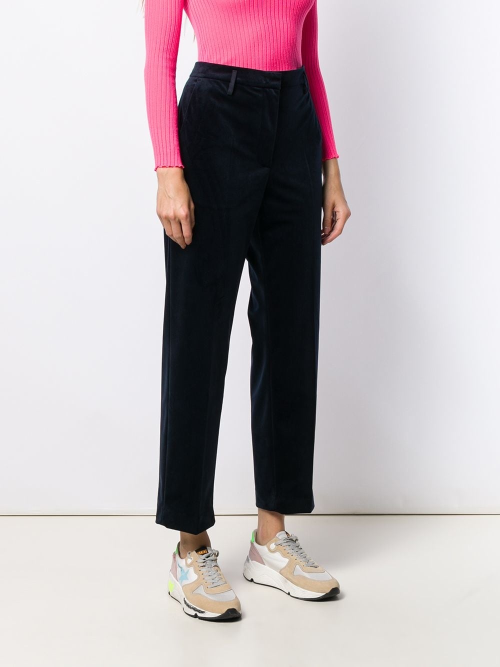 velvet straight trousers - 3