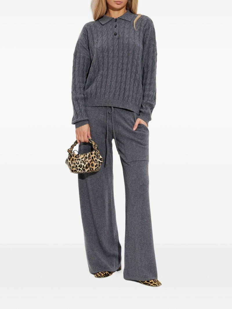 LISA YANG cable-knit polo-neck jumper outlook