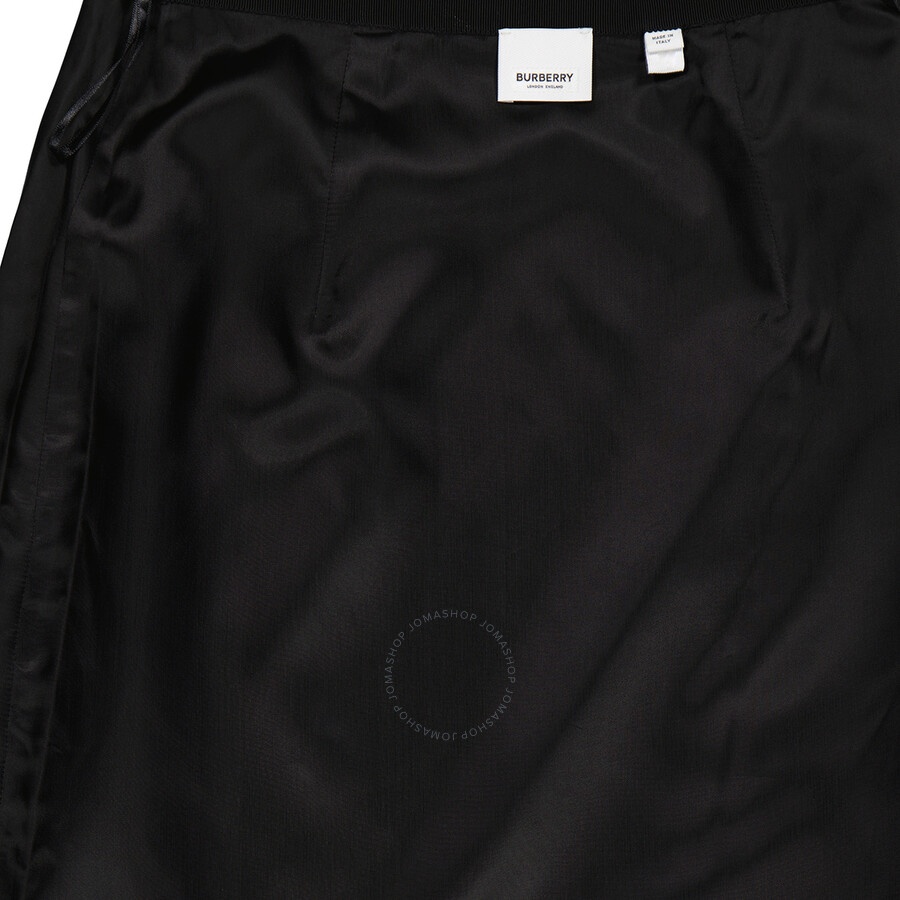 Burberry Black Mohair Wool A-line Fringed Skirt - 7