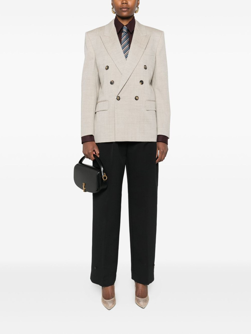 SAINT LAURENT double-breasted button blazer outlook