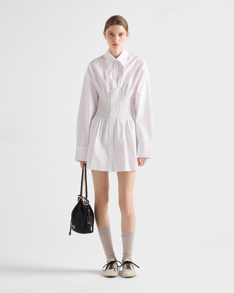 Prada Poplin shirt with smocking outlook