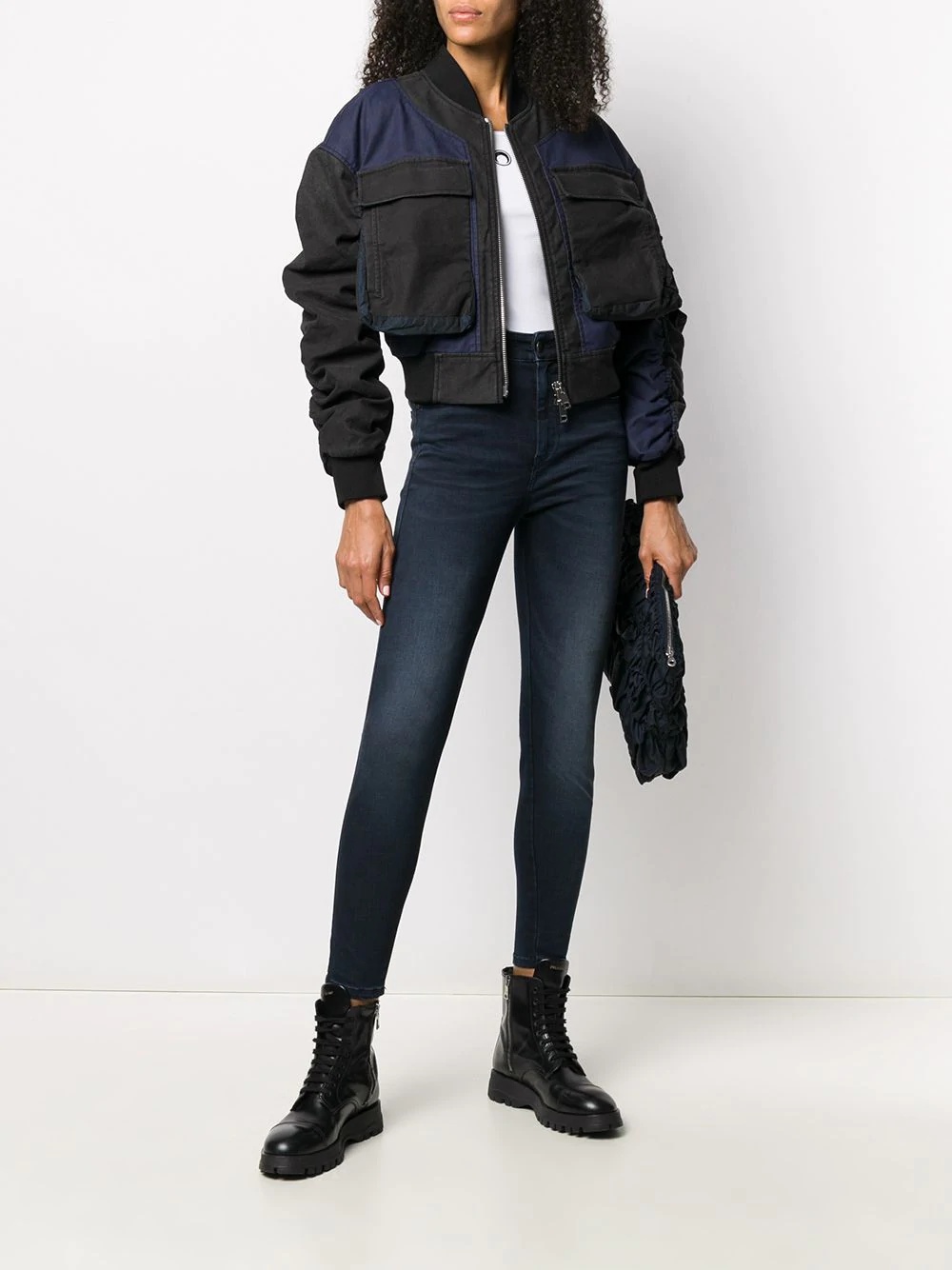 cropped bomber jacket - 2