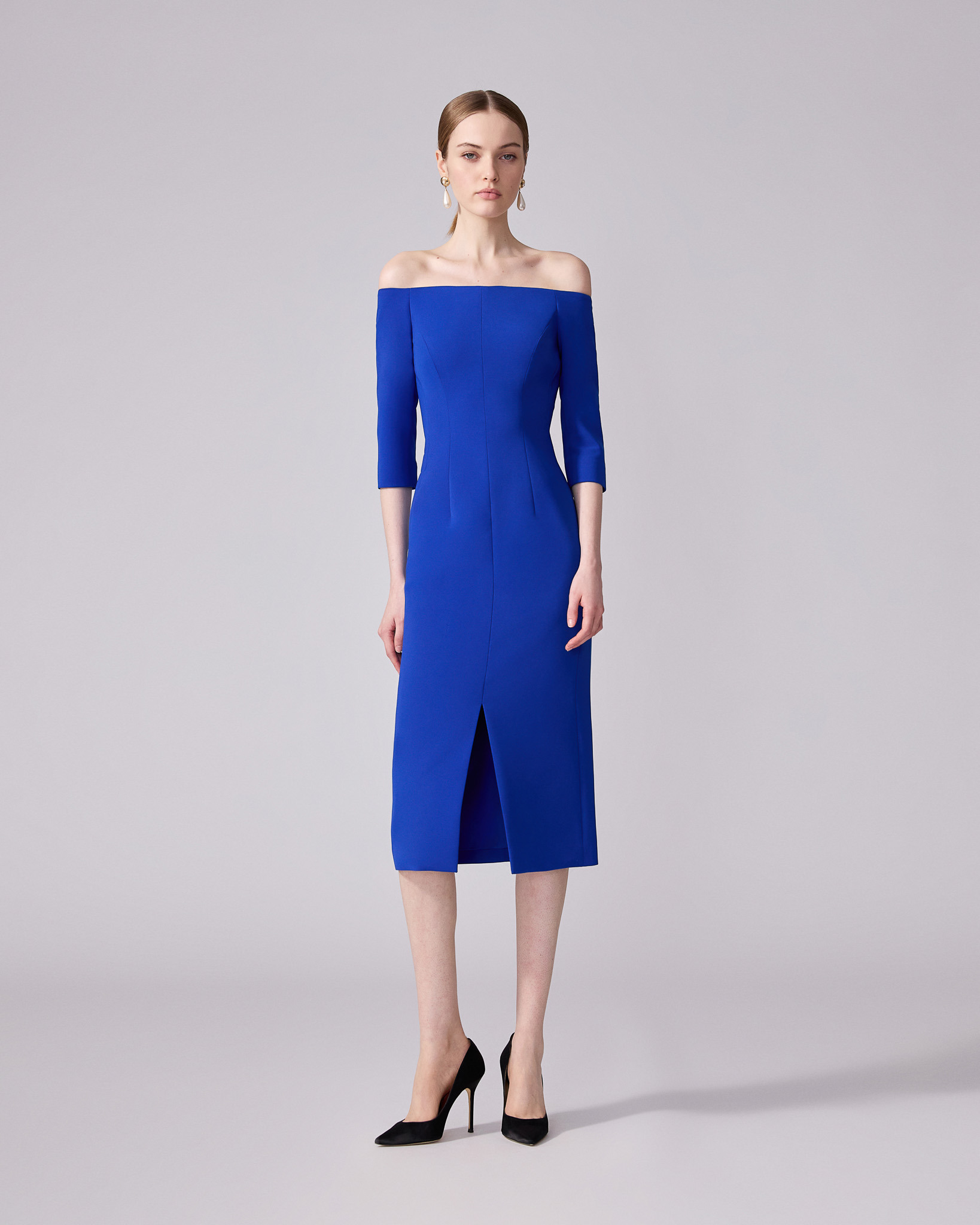 Off-Shoulder Midi Dress - 2