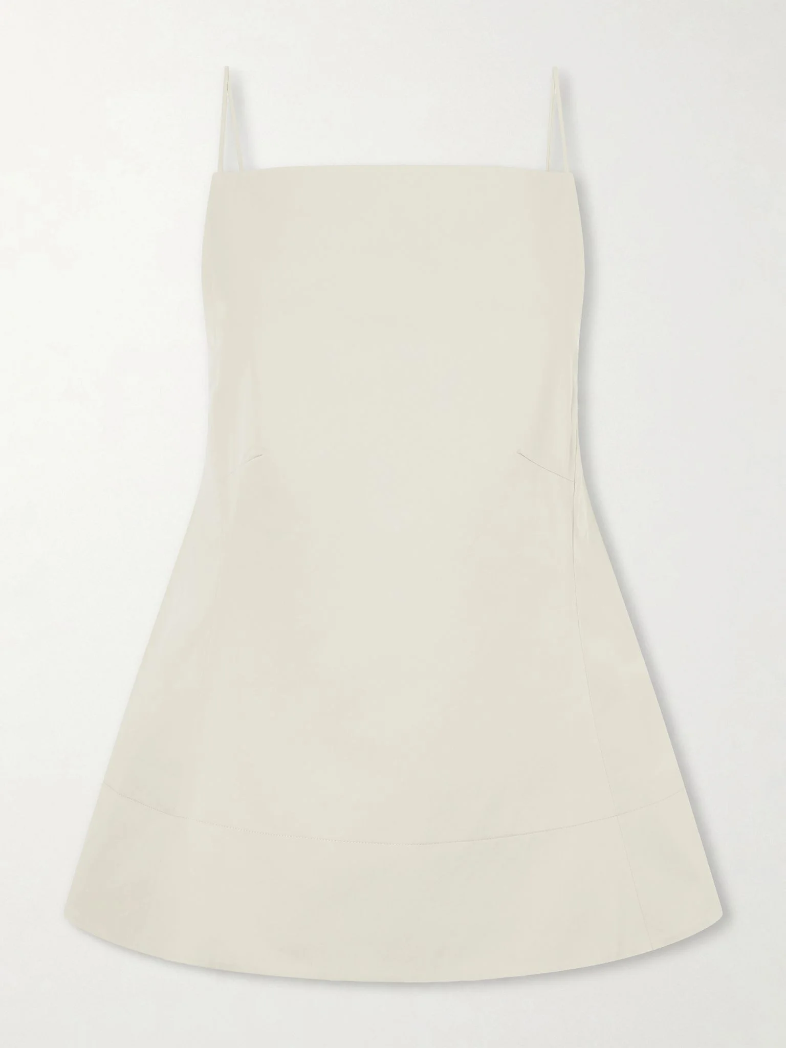 Open-back cotton-poplin tank Beige - 1