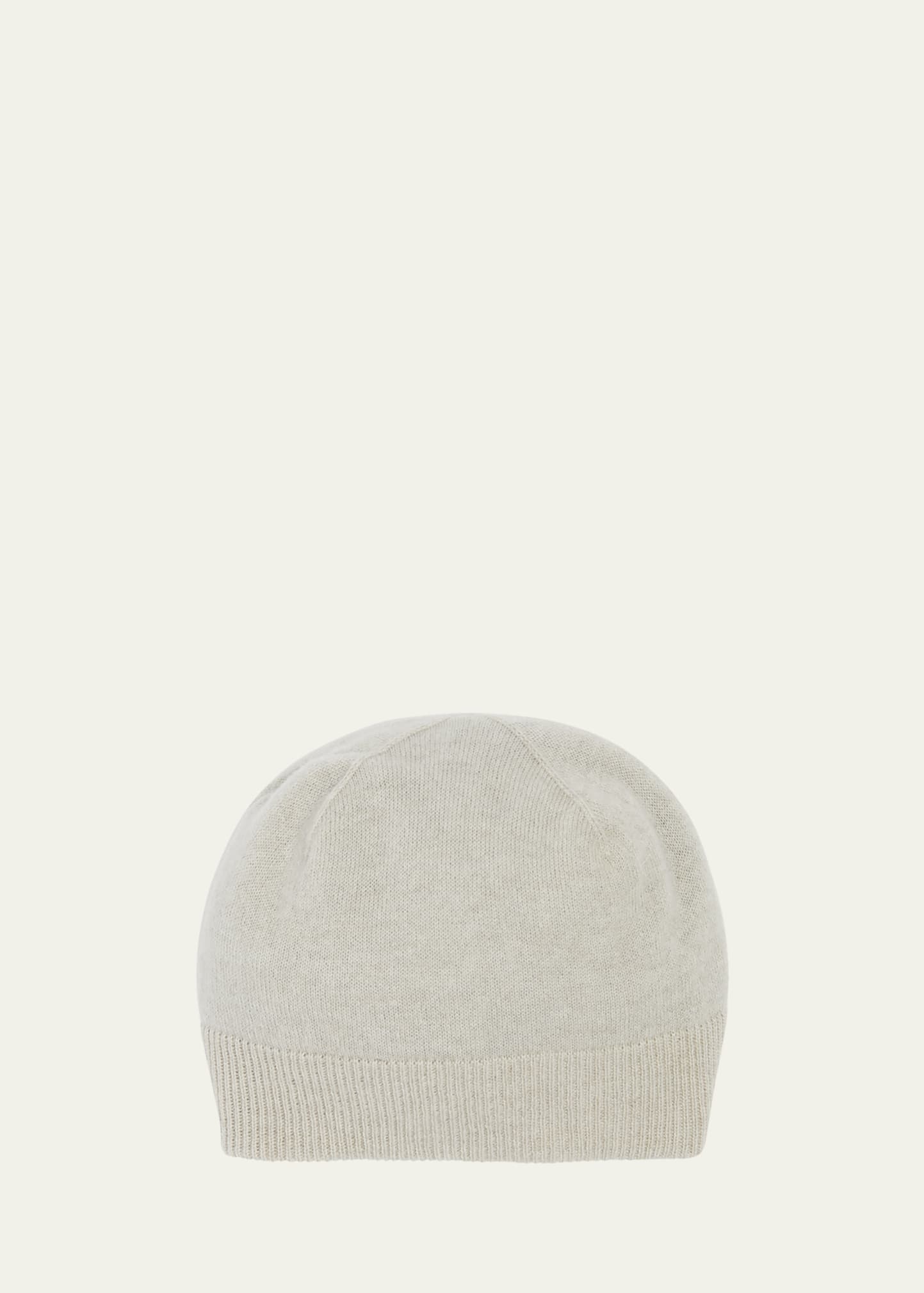 Men's Wool and Cashmere Beanie Hat - 1