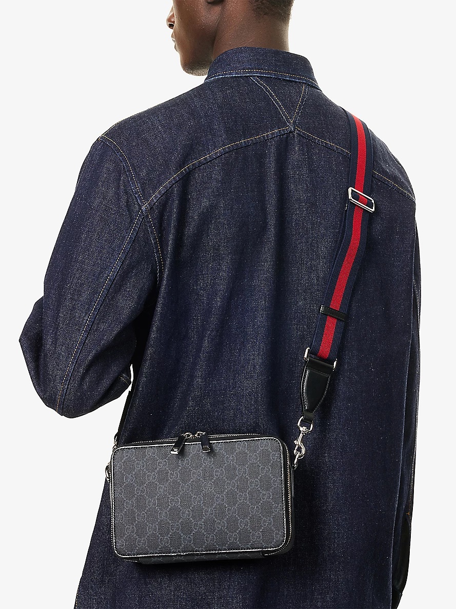 GG Monogram Mini Coated-Canvas Shoulder Bag - 2