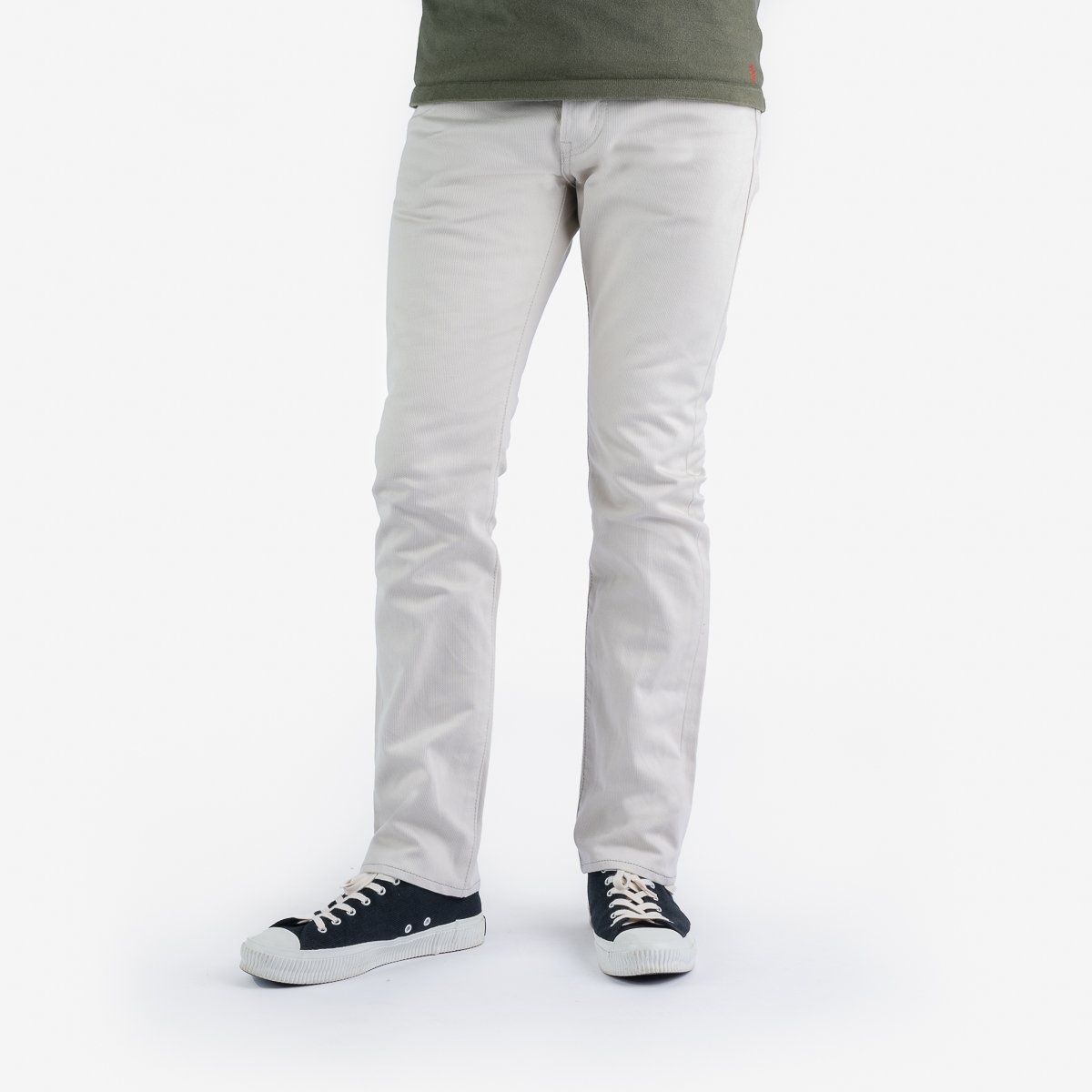 IH-555-PIQ 14oz Cotton Piqué Super Slim Cut Jeans - Ecru - 2