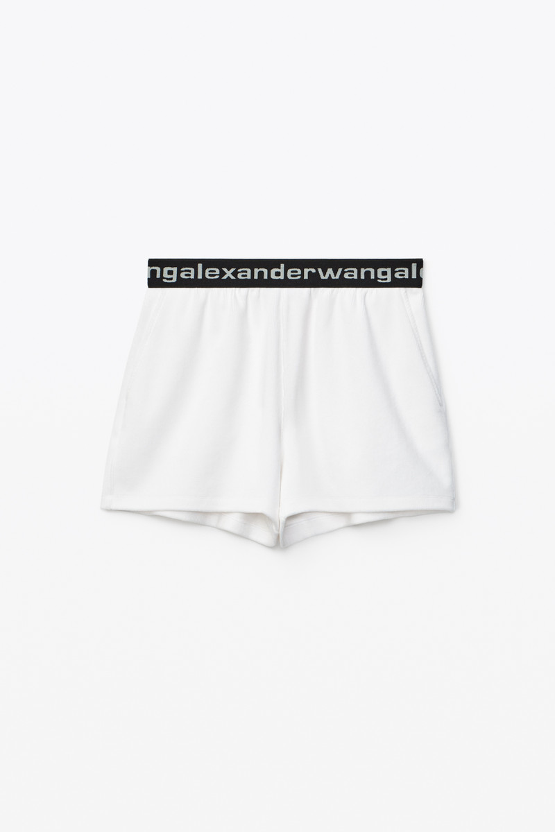 LOGO ELASTIC SHORT IN STRETCH CORDUROY 1