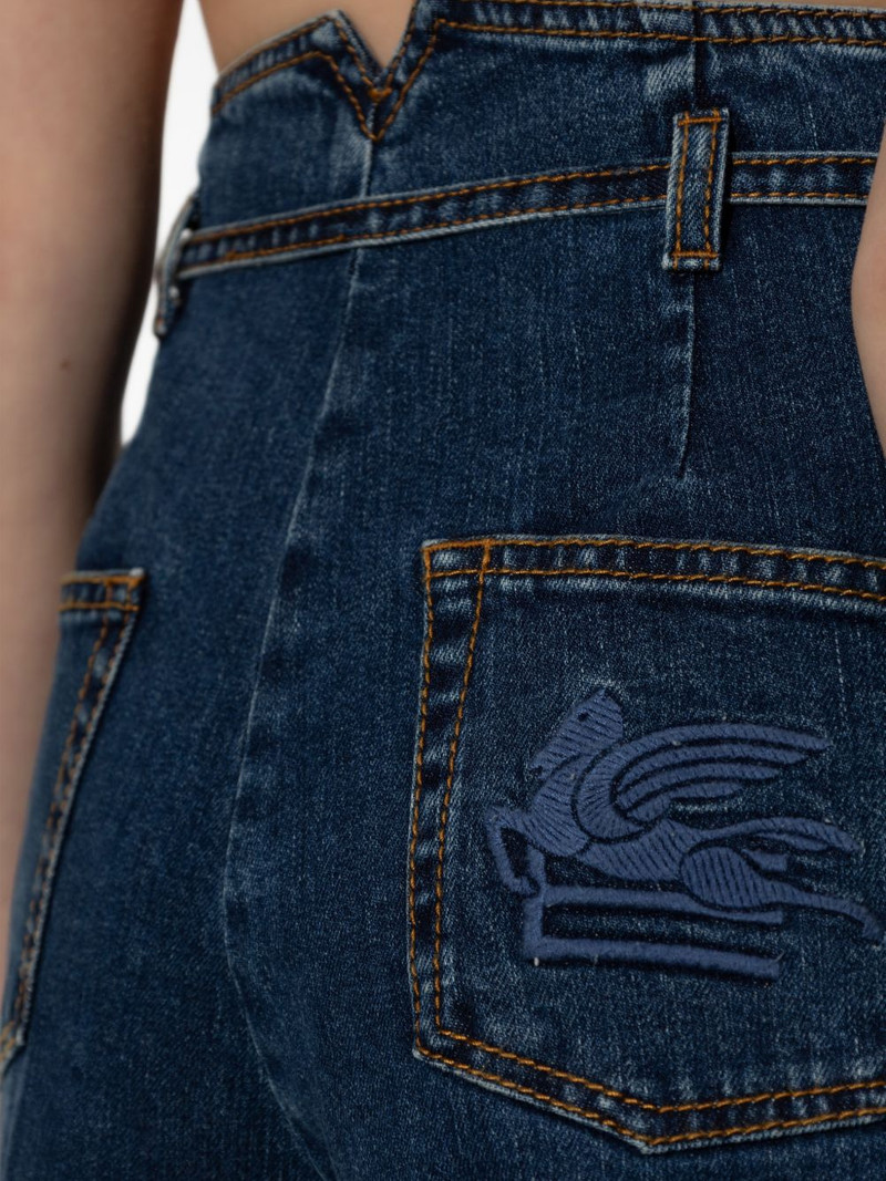 logo-embroidered jeans 5