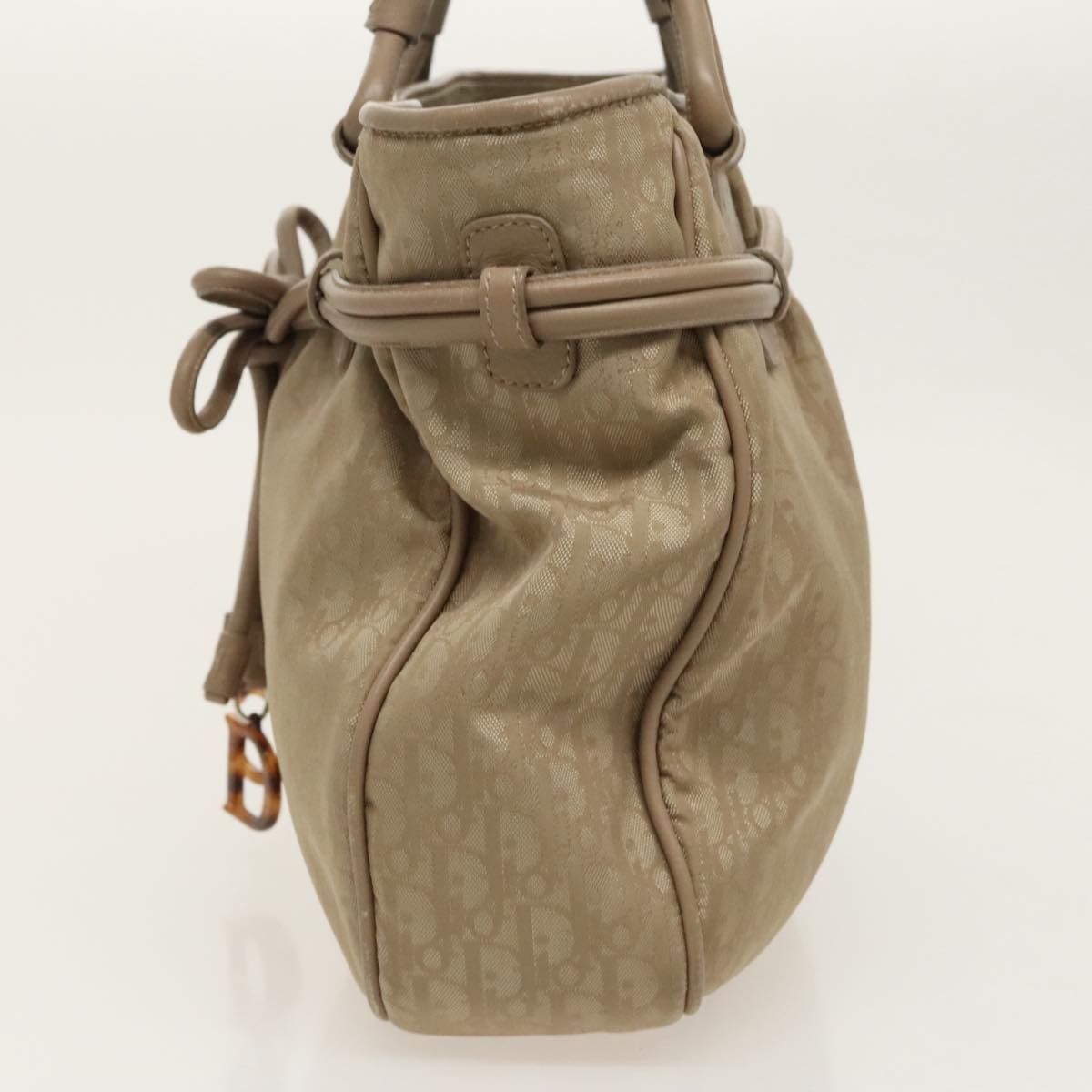 DIOR Trotter Canvas Tote Bag Beige Silver - 3