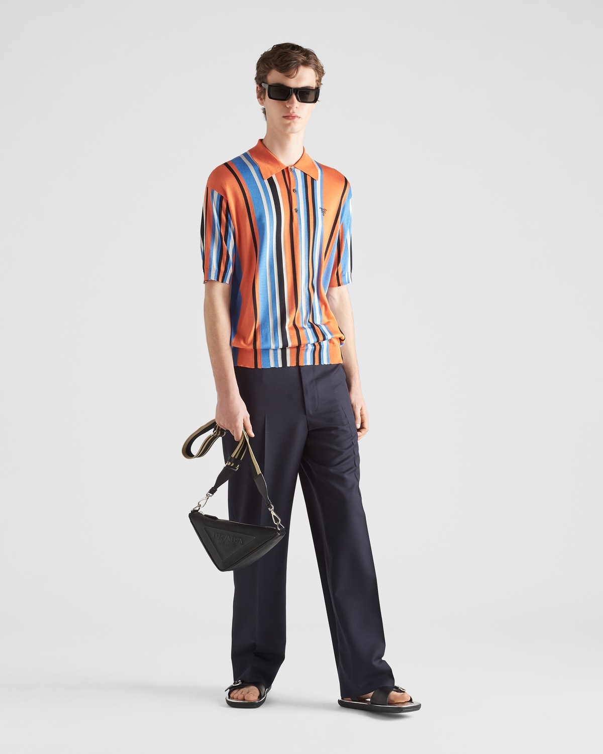 Silk jacquard polo shirt - 2