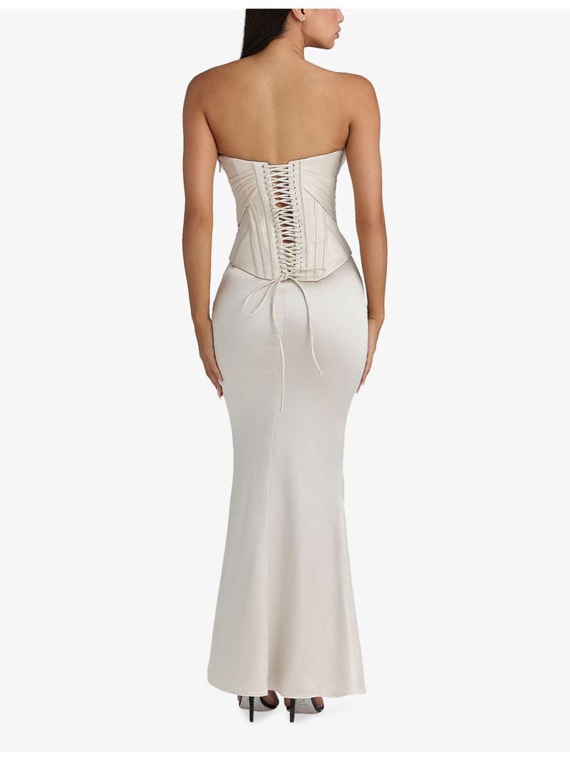 Eve Satin Corset Maxi Gown 3