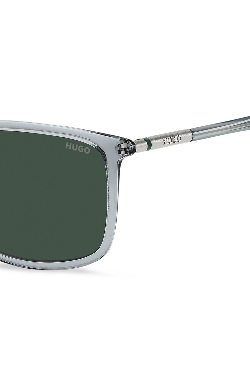 HUGO TUBULAR-TEMPLE SUNGLASSES IN TRANSPARENT ACETATE outlook