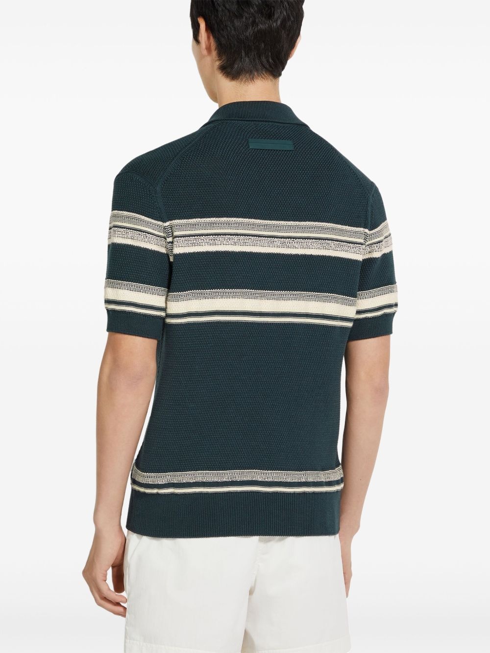striped polo shirt - 3